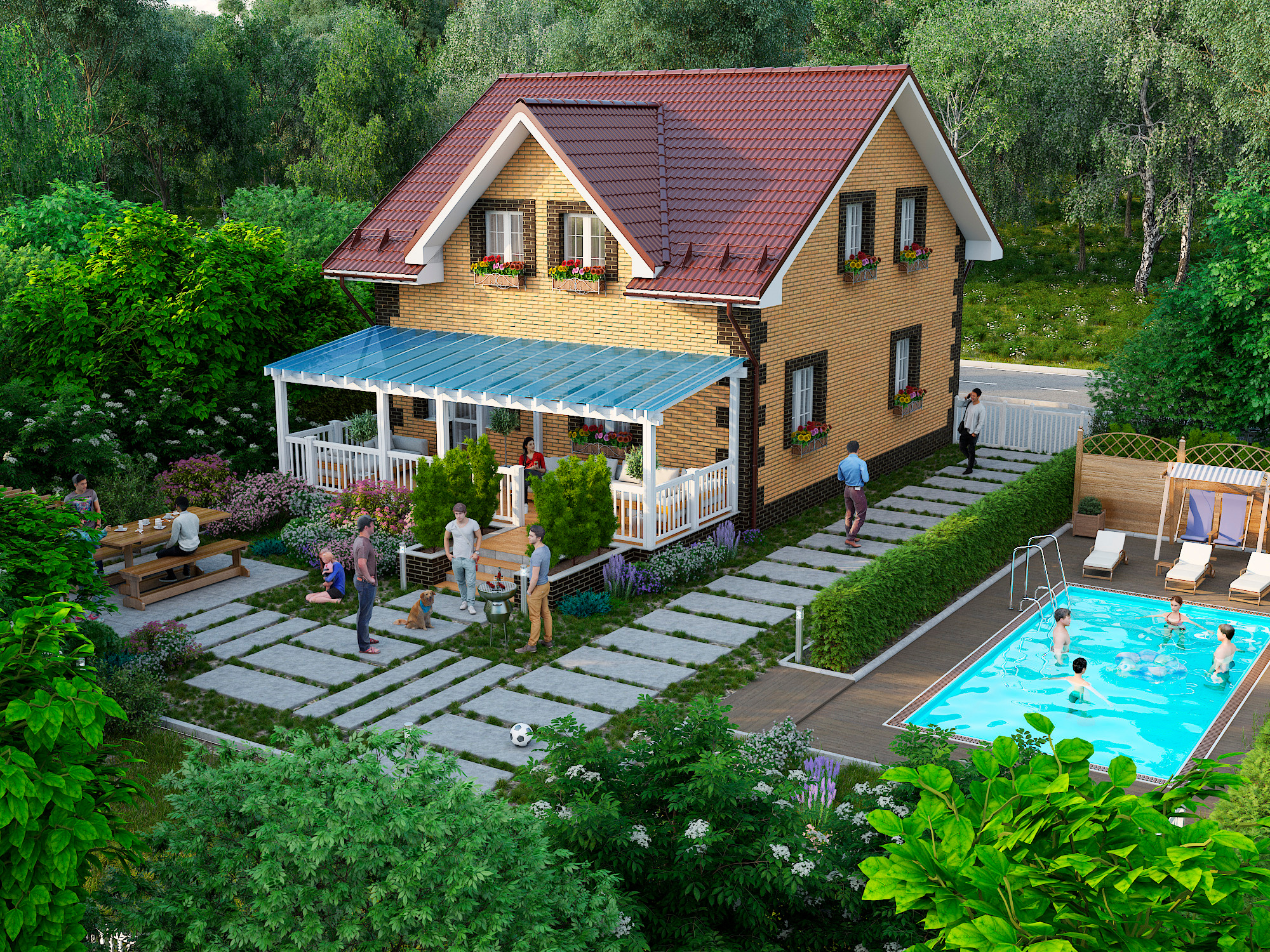 ArchVis Townhouse. Personal 3D Artist website