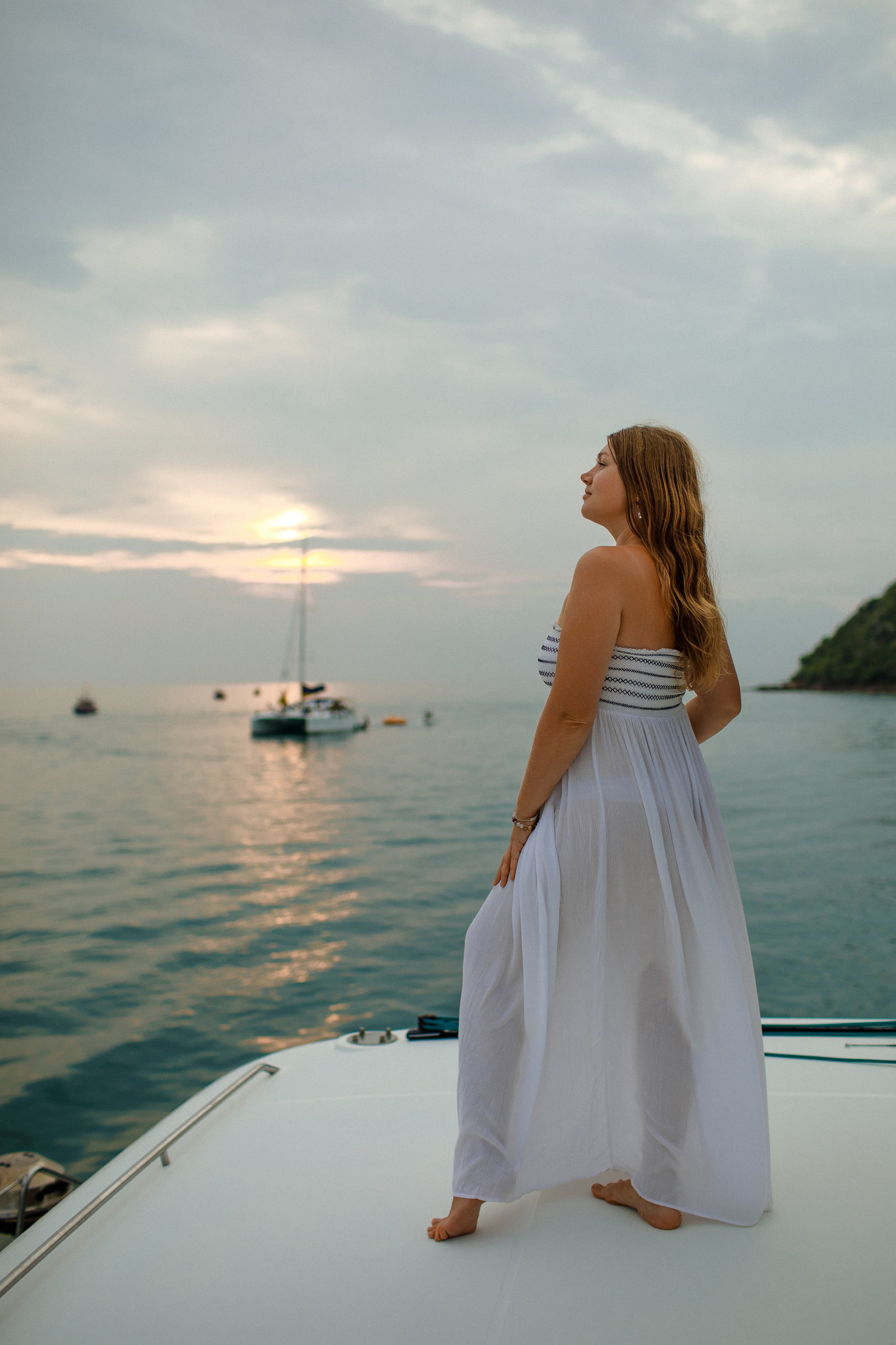 женская фотосессия на яхте