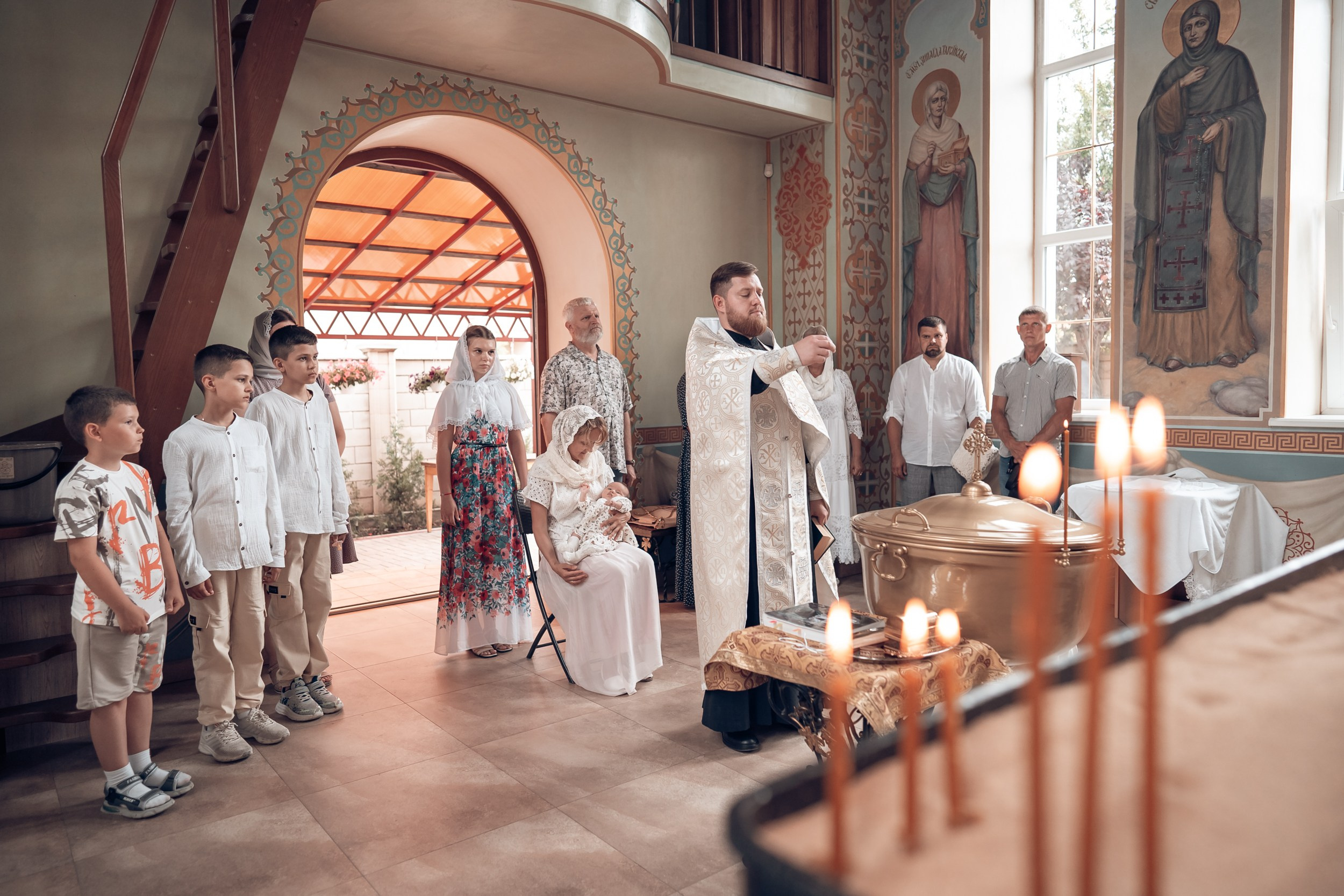 Крещение в храме св.Андрея Первозванного г. Севастополь. Церковный фотограф Севастополь