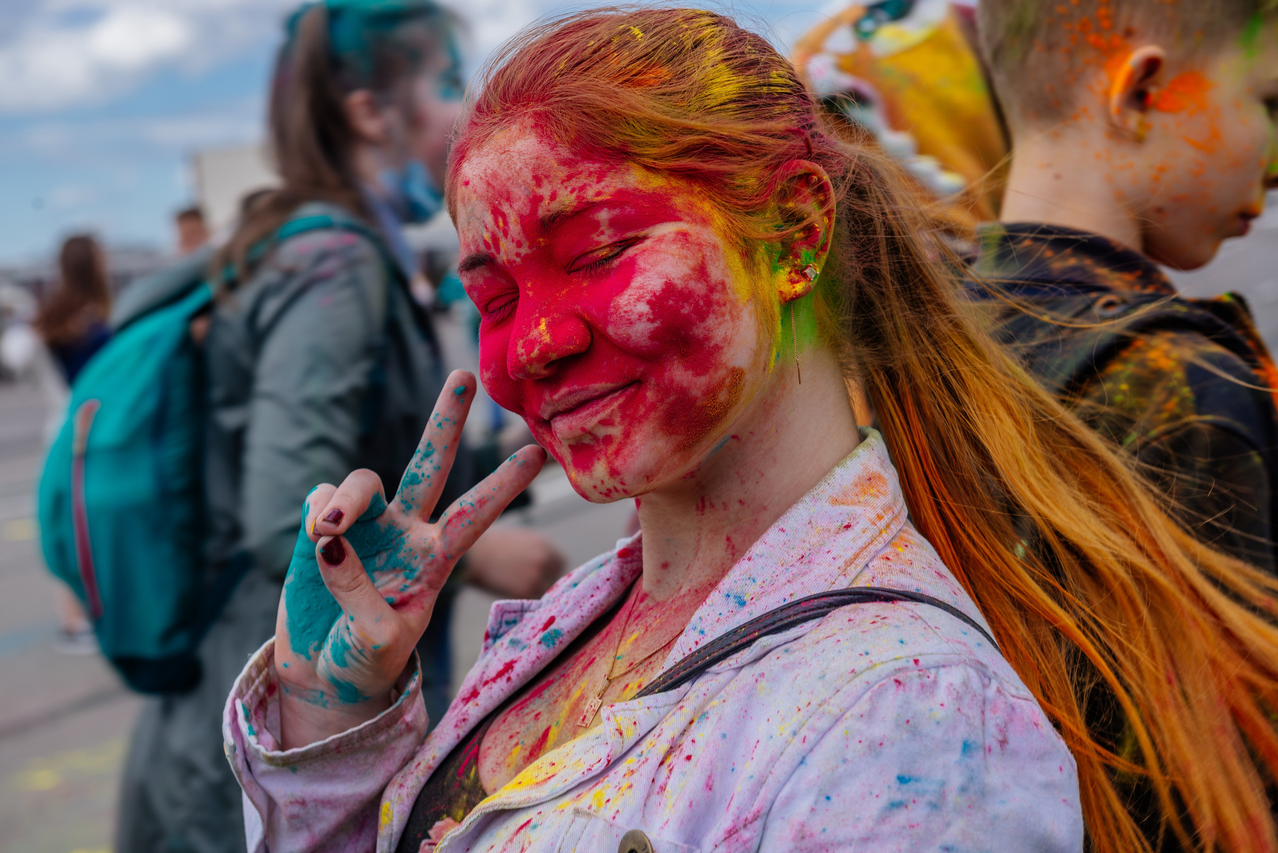 Фестиваль красок Holi. Москва, МО. Фотограф LANA STIL. Семейный, репортажный фотограф, студия. Женский, мужской портрет. Фотографирую территориально в г. Королев, Москва, МО