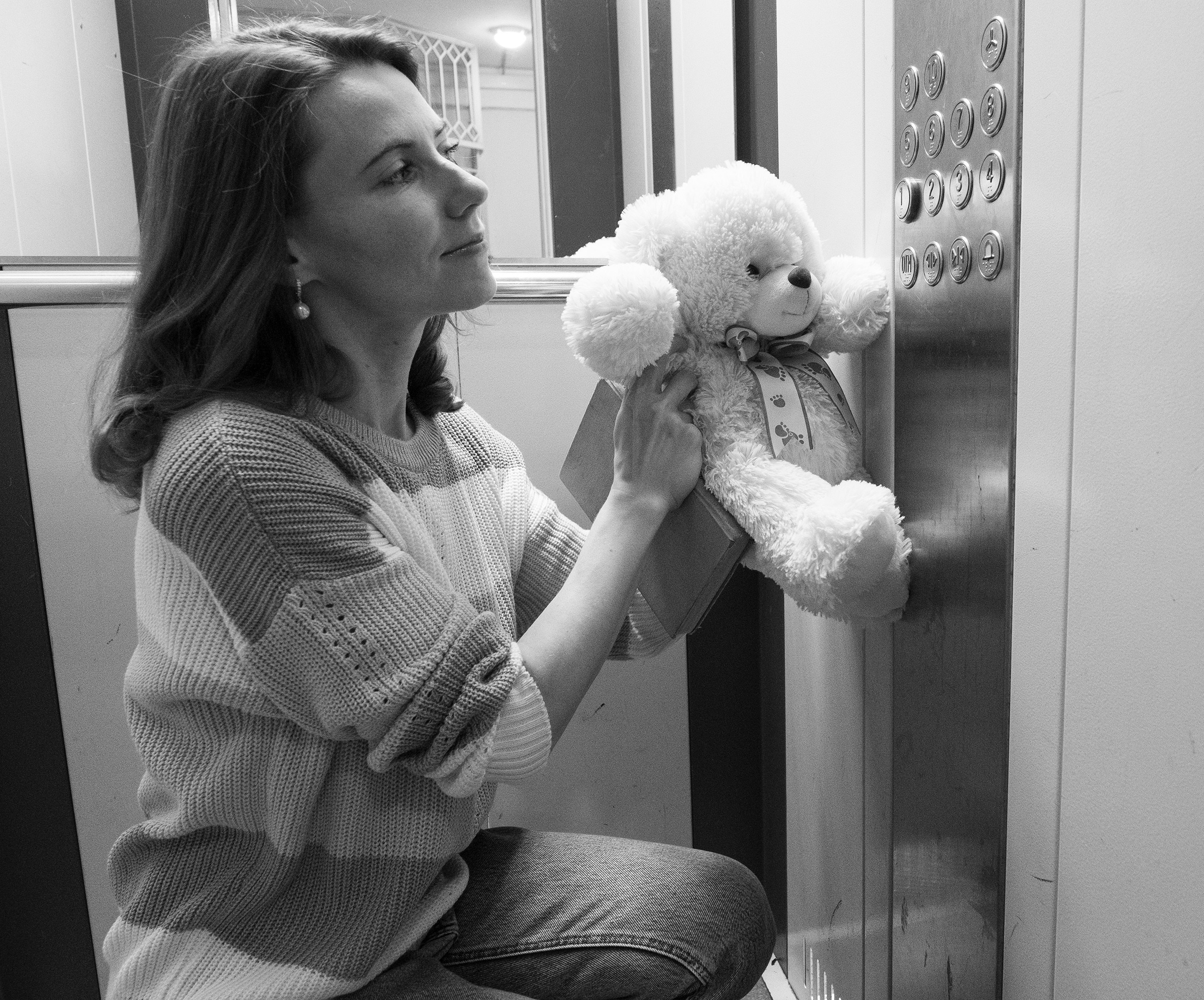 Фотосессия с игрушкой. Плюшевый медведь. Женская фотосессия, прогулка по городу.Фотосессия в Москве