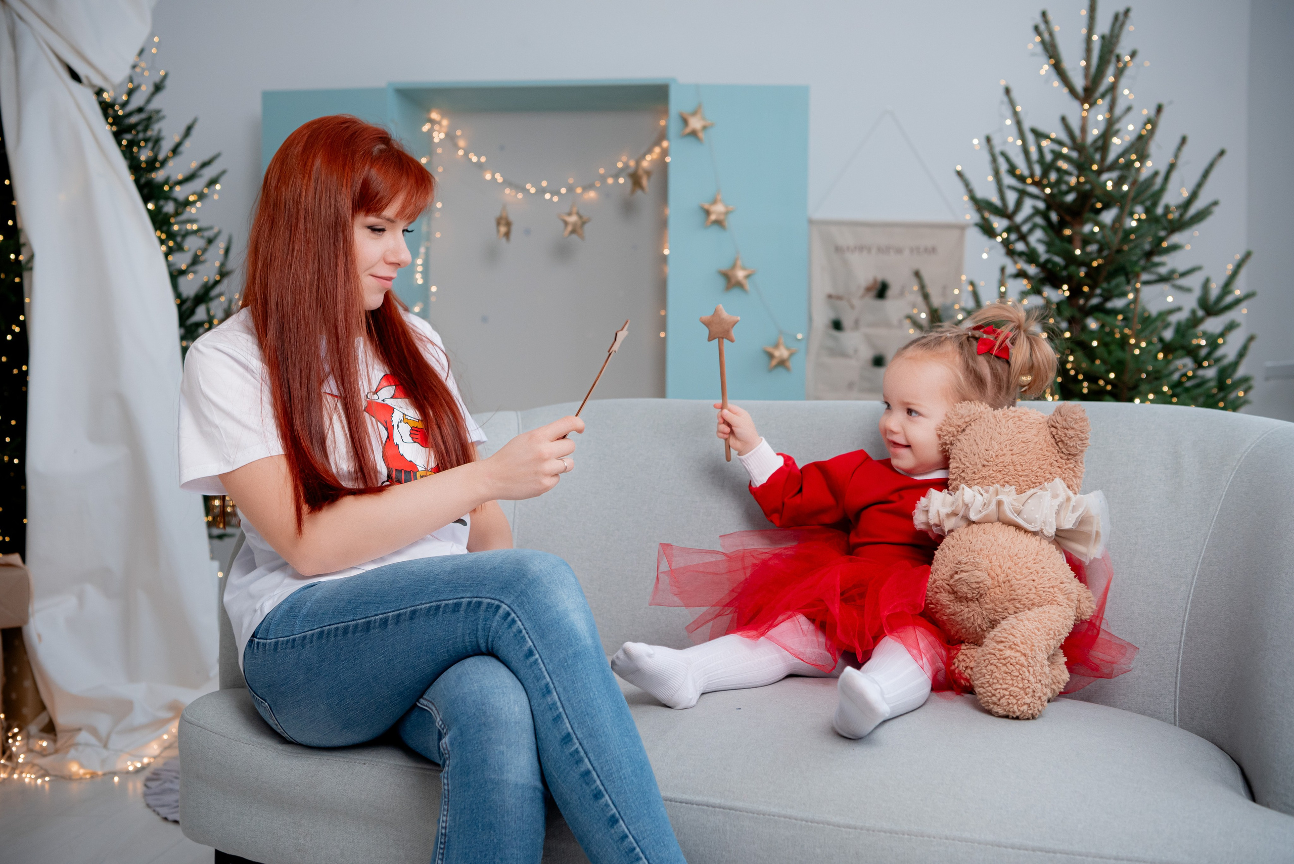 Новогодняя семейная фотосессия. Студия Скандибек. Фотограф в Волгограде и Волжском Александр Горбань