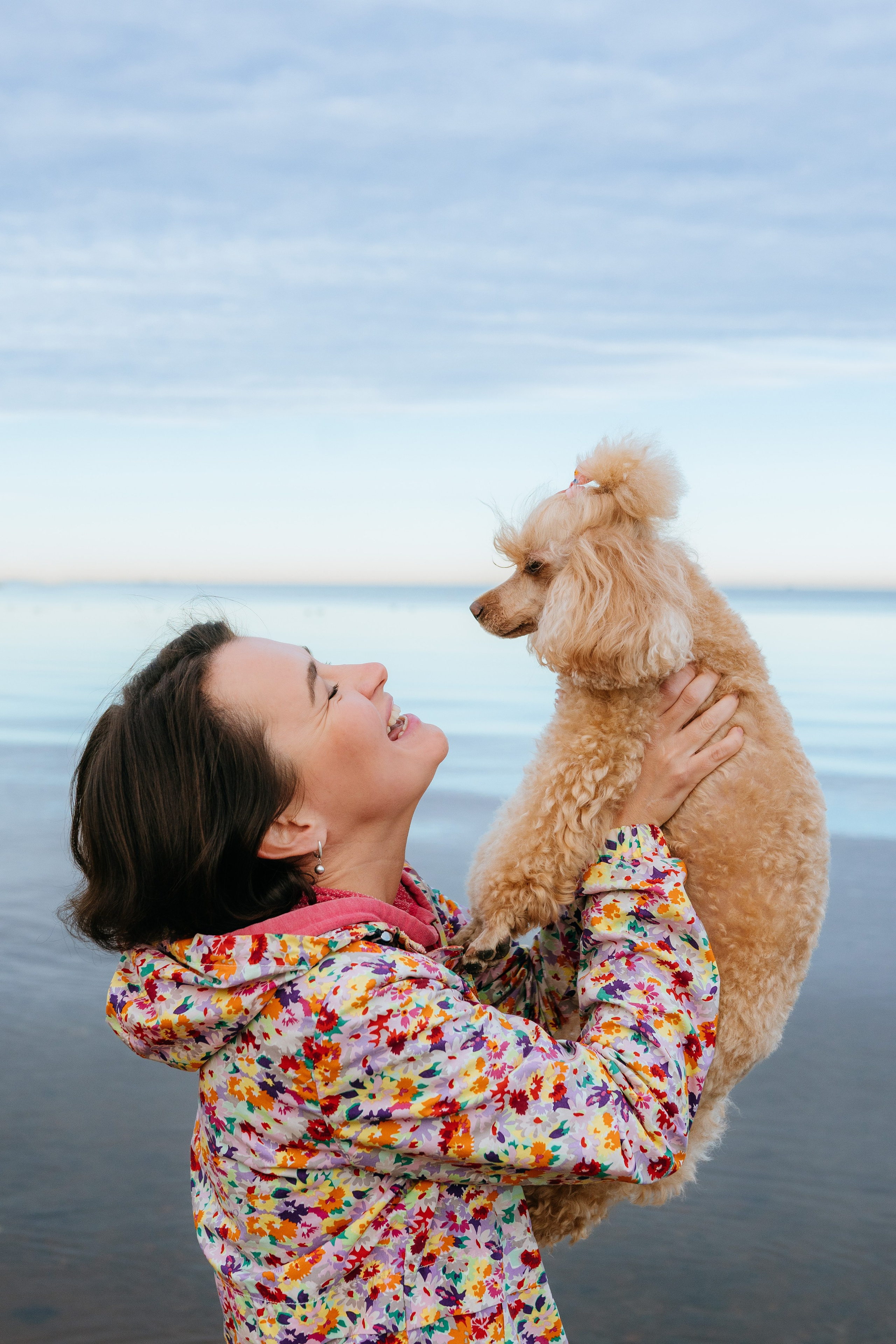 Фотосессия с собакой на пляже. Фотограф анималист в Спб недорого Олеся Майорова