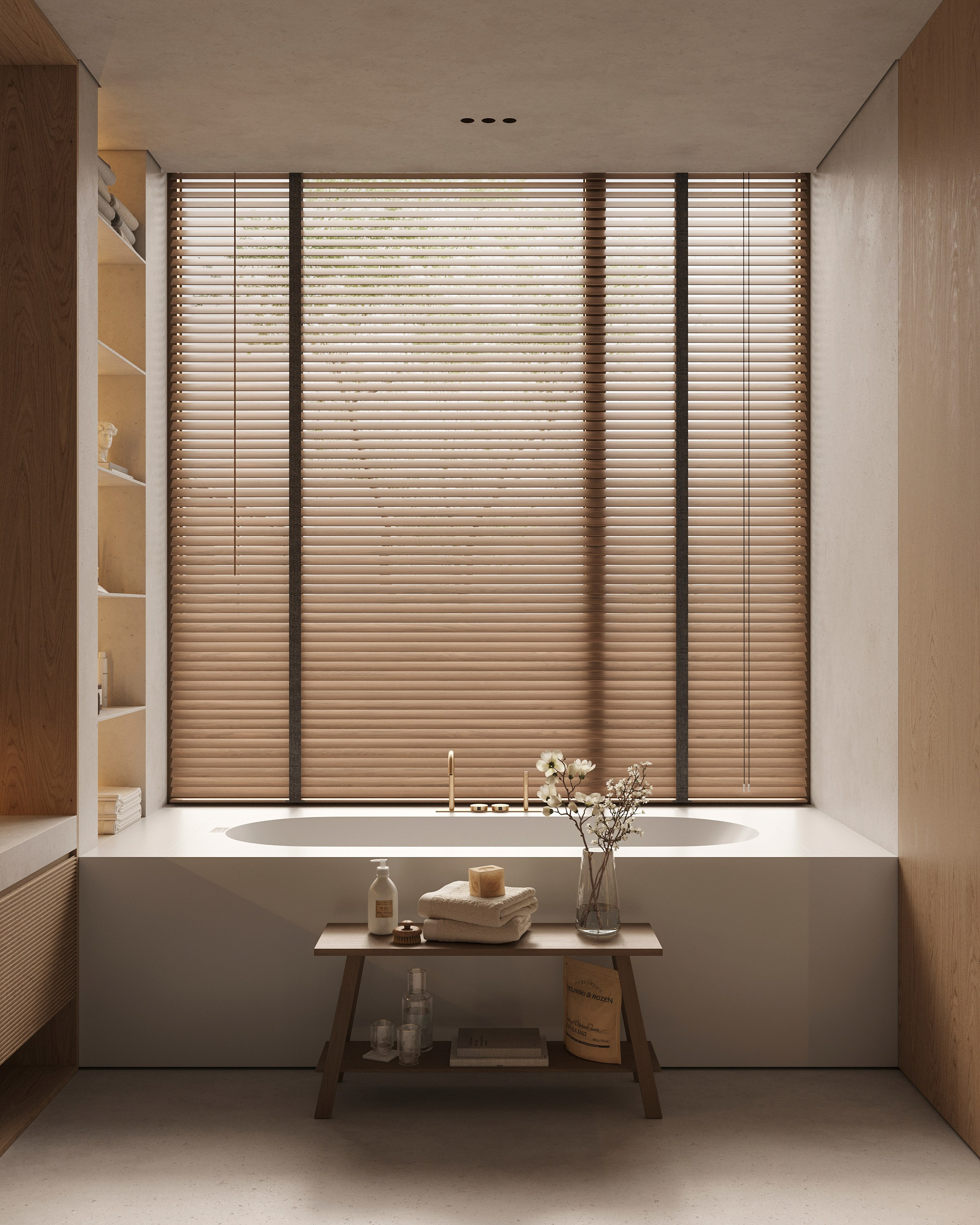 ZEN BATHROOM | SUNNY & SOFT CONCEPTS. Interior Visualization by Valerie Stetyukevich