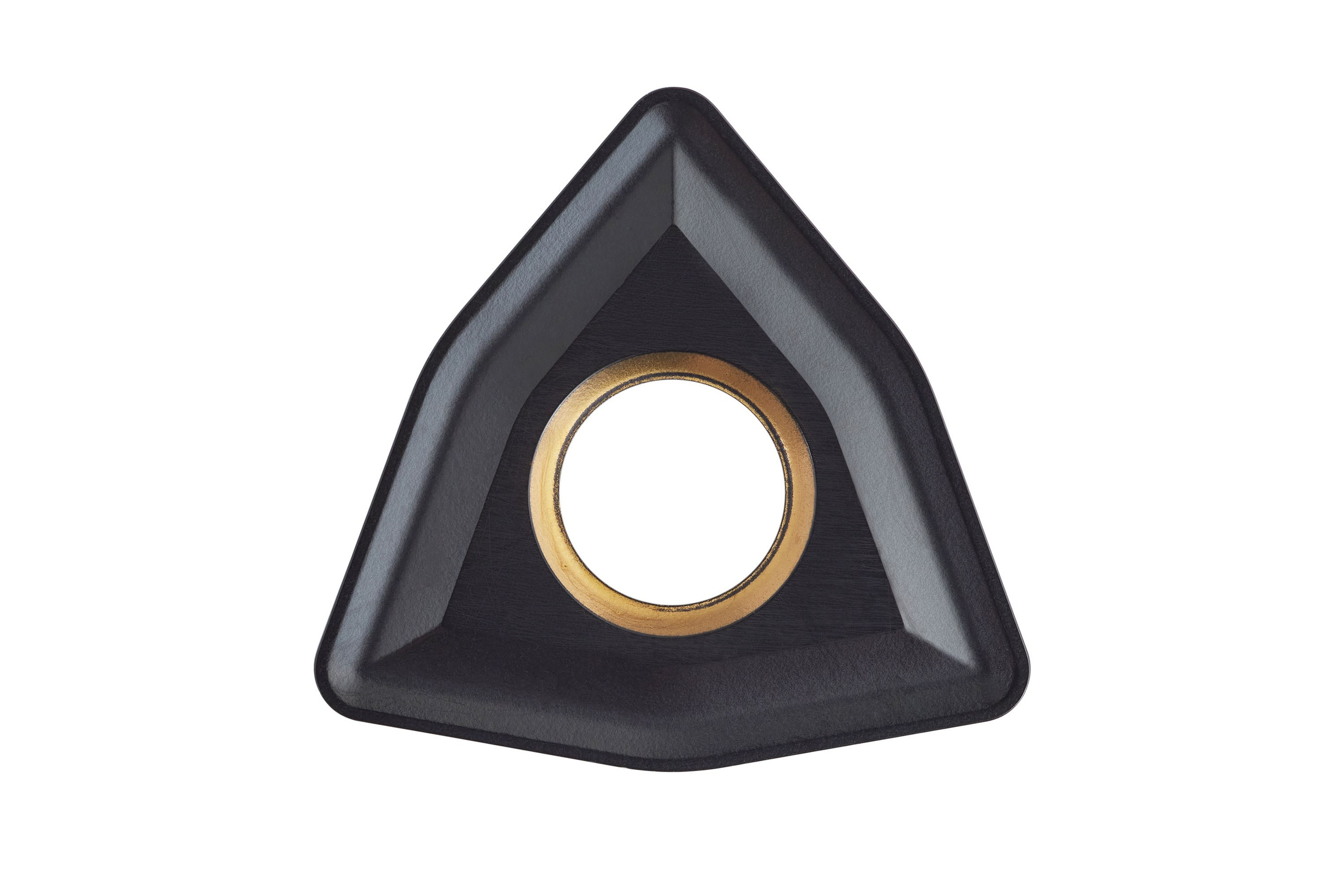 Режущая пластина крупным планом — микроструктура твердого сплава