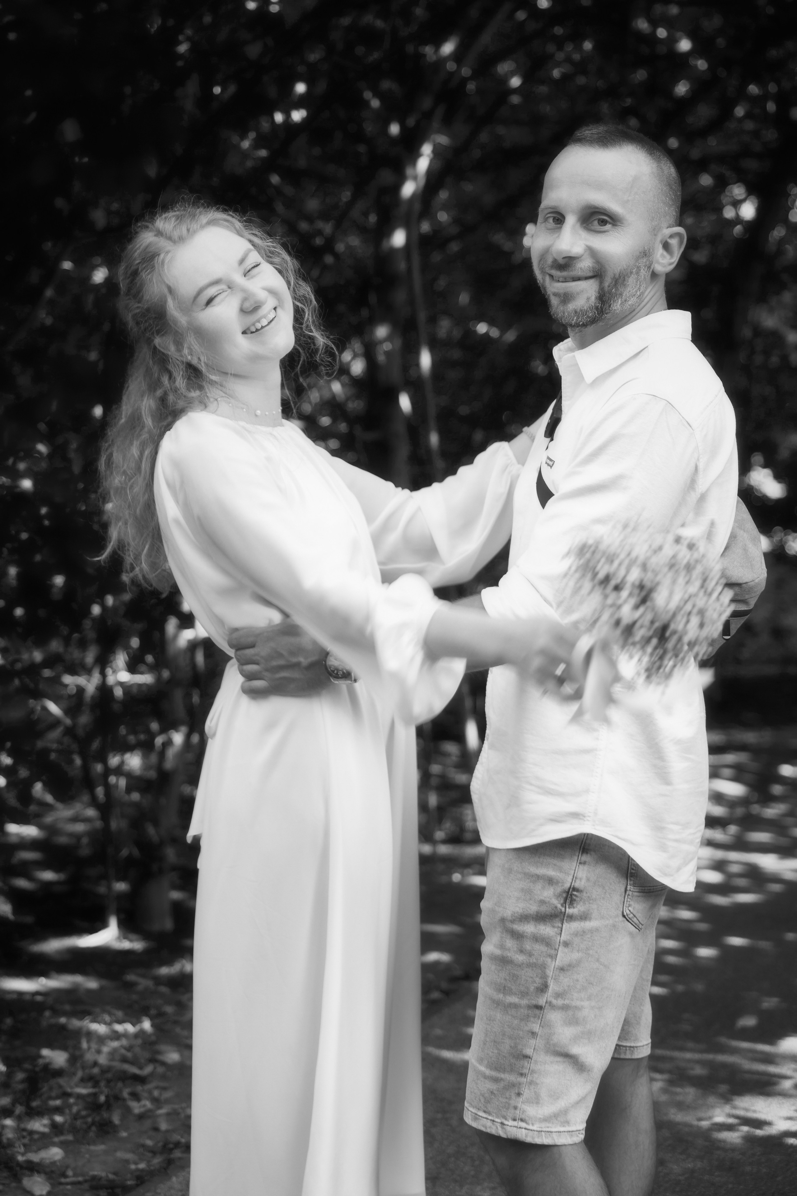 Свадебная прогулка в парке Горького в Москве