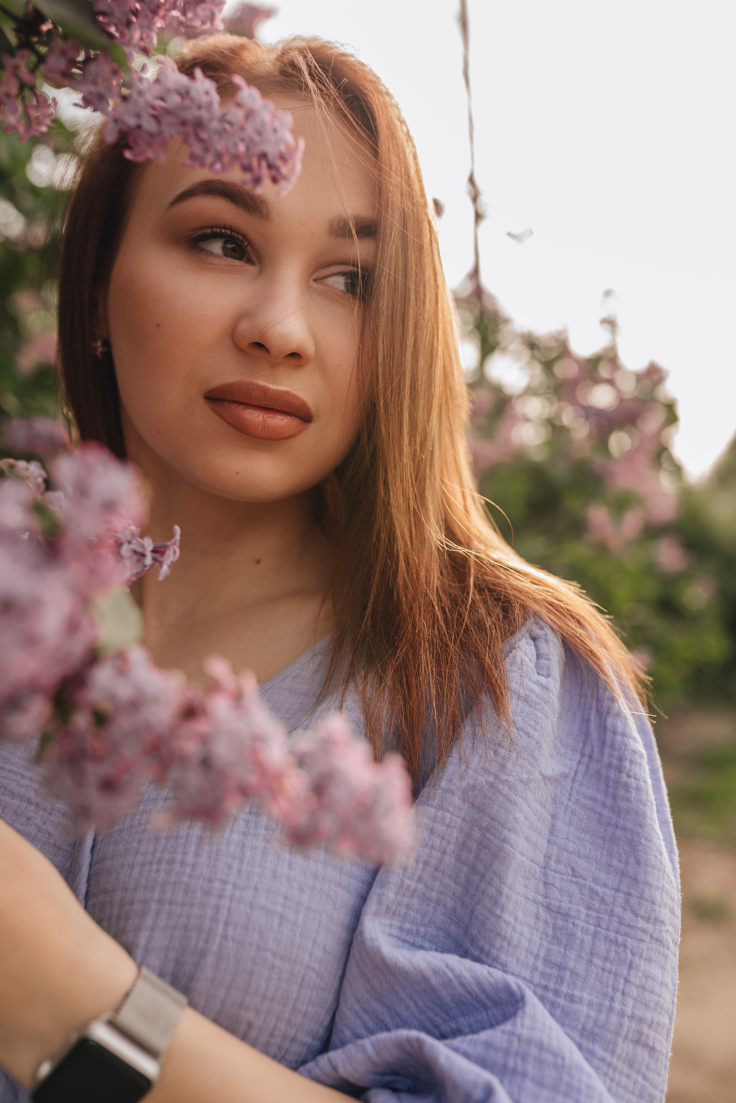 Анастасия | Съемка в сирени. Фотограф Карина Шмулёва. Воронеж и область