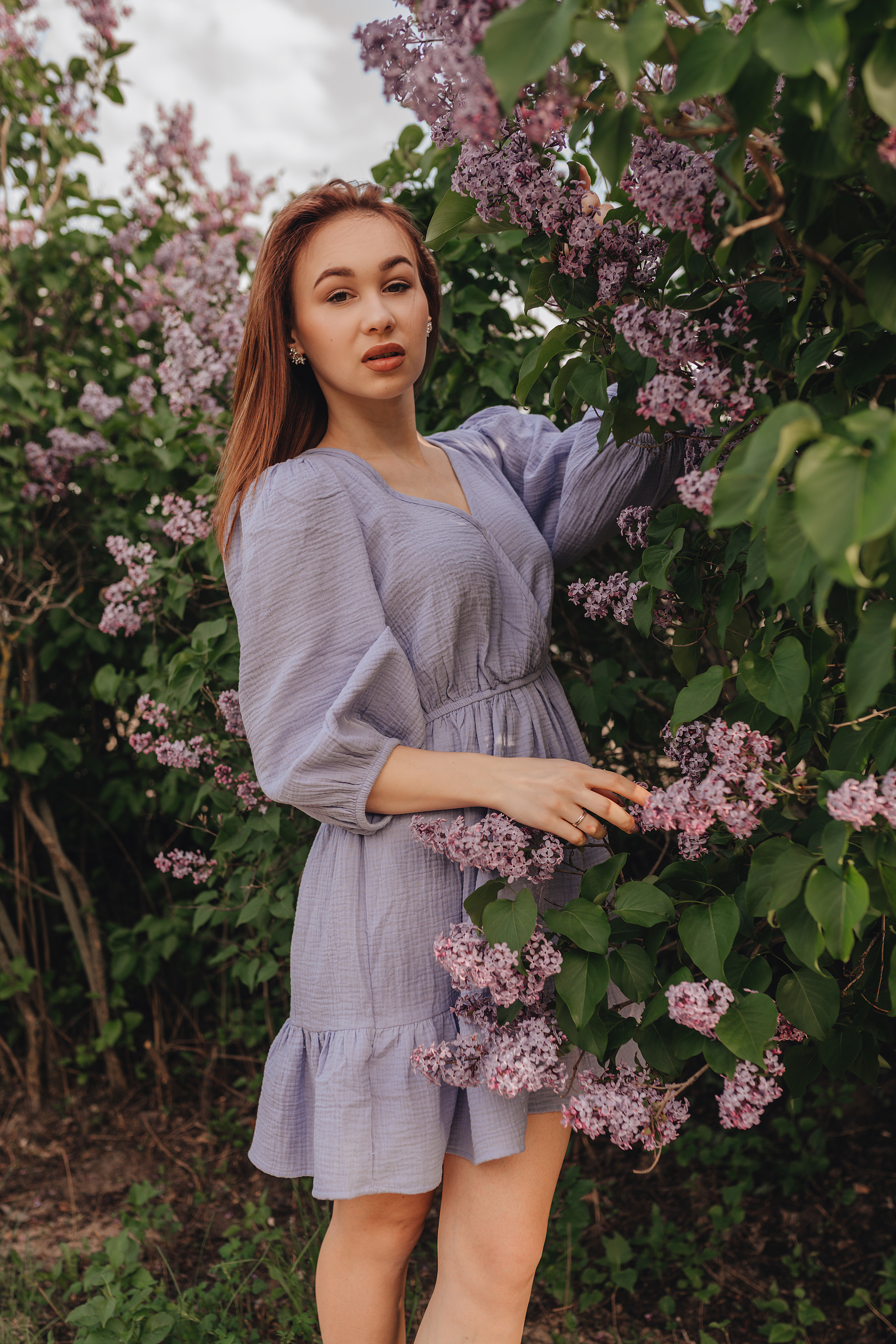 Анастасия | Съемка в сирени. Фотограф Карина Шмулёва. Воронеж и область
