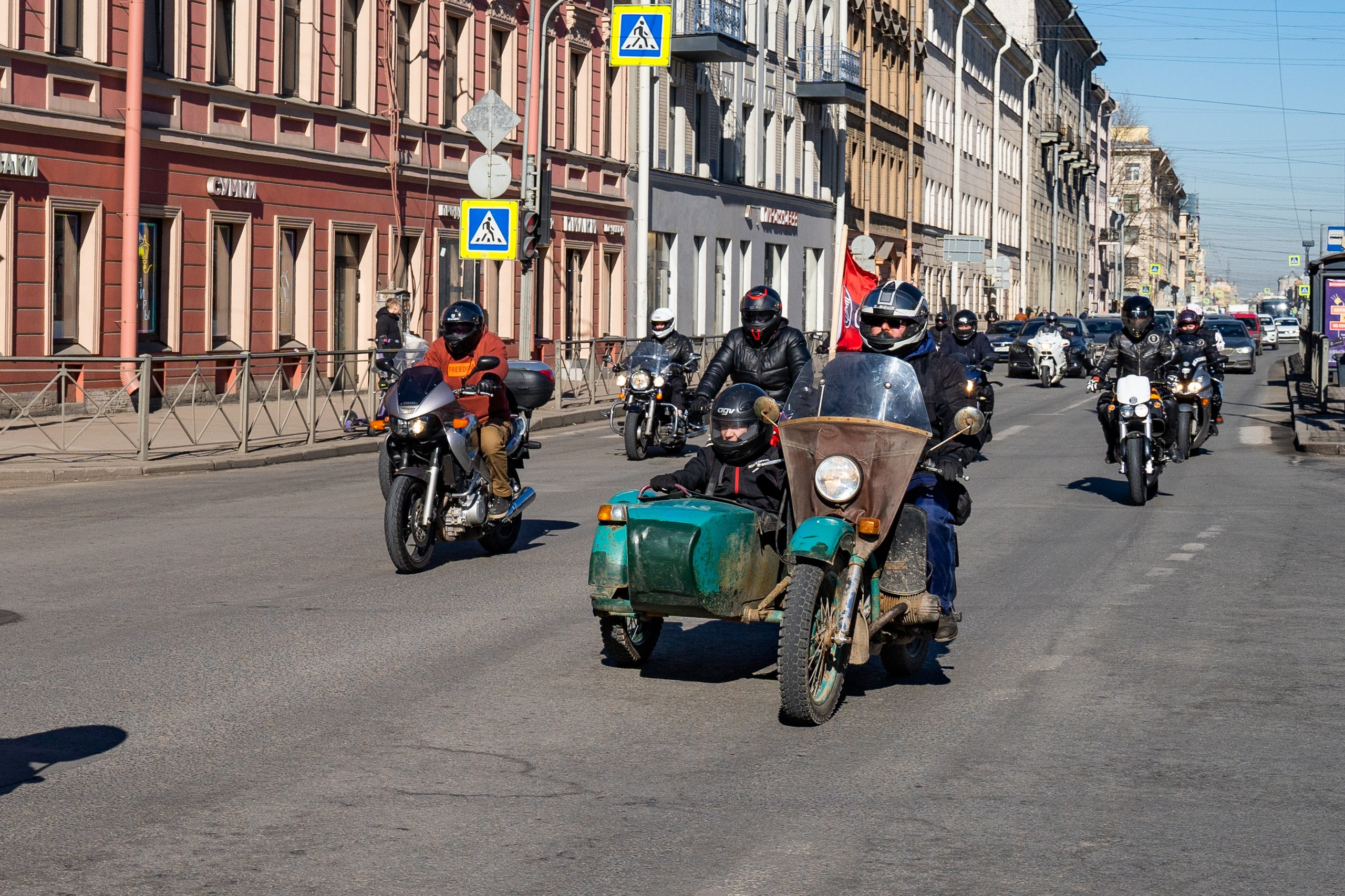 Весенний прохват мотоклуба Normans Riders MC. Концертный и репортажный фотограф в Санкт-Петербурге Слава Пахомов
