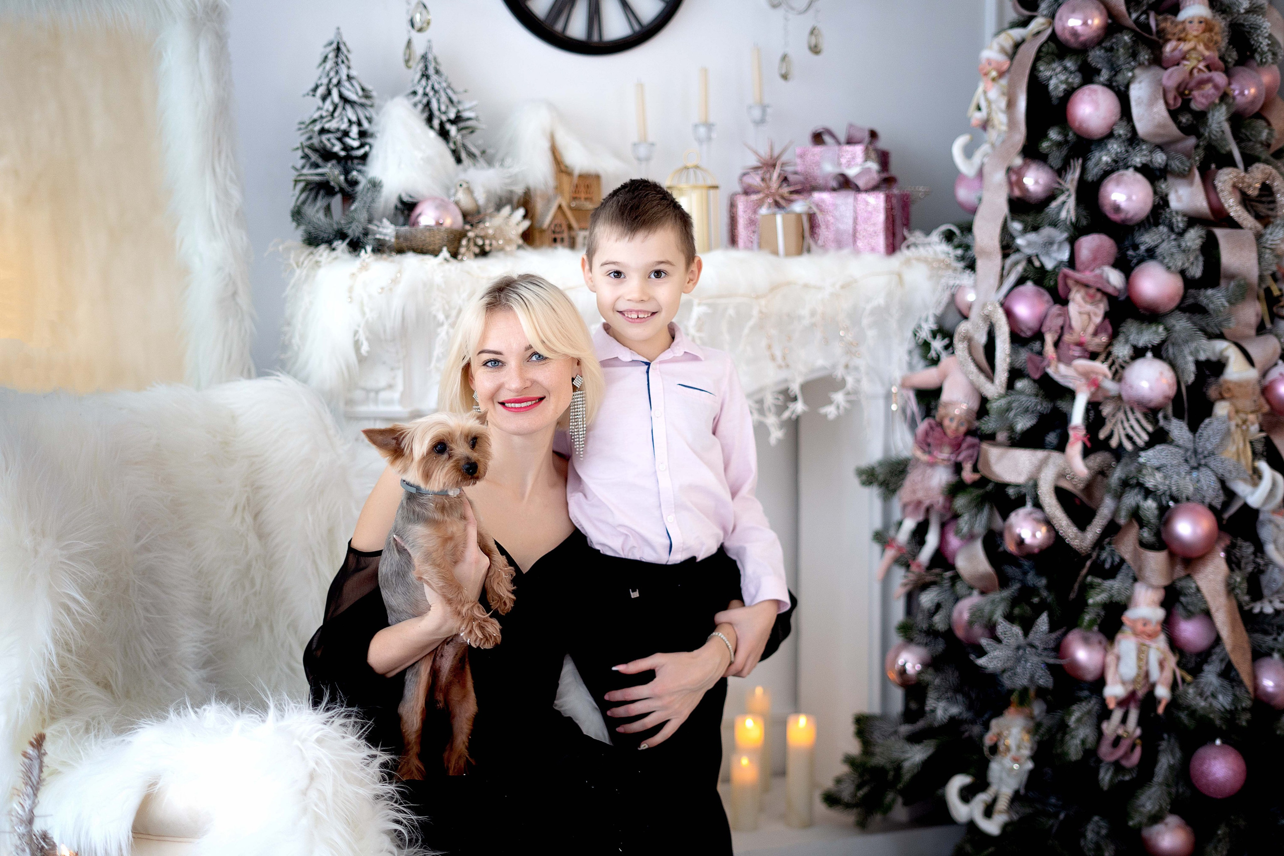 Новогодняя фотосессия в студии ZOOM. Семейный и детский фотограф в Москве Екатерина Офицерова