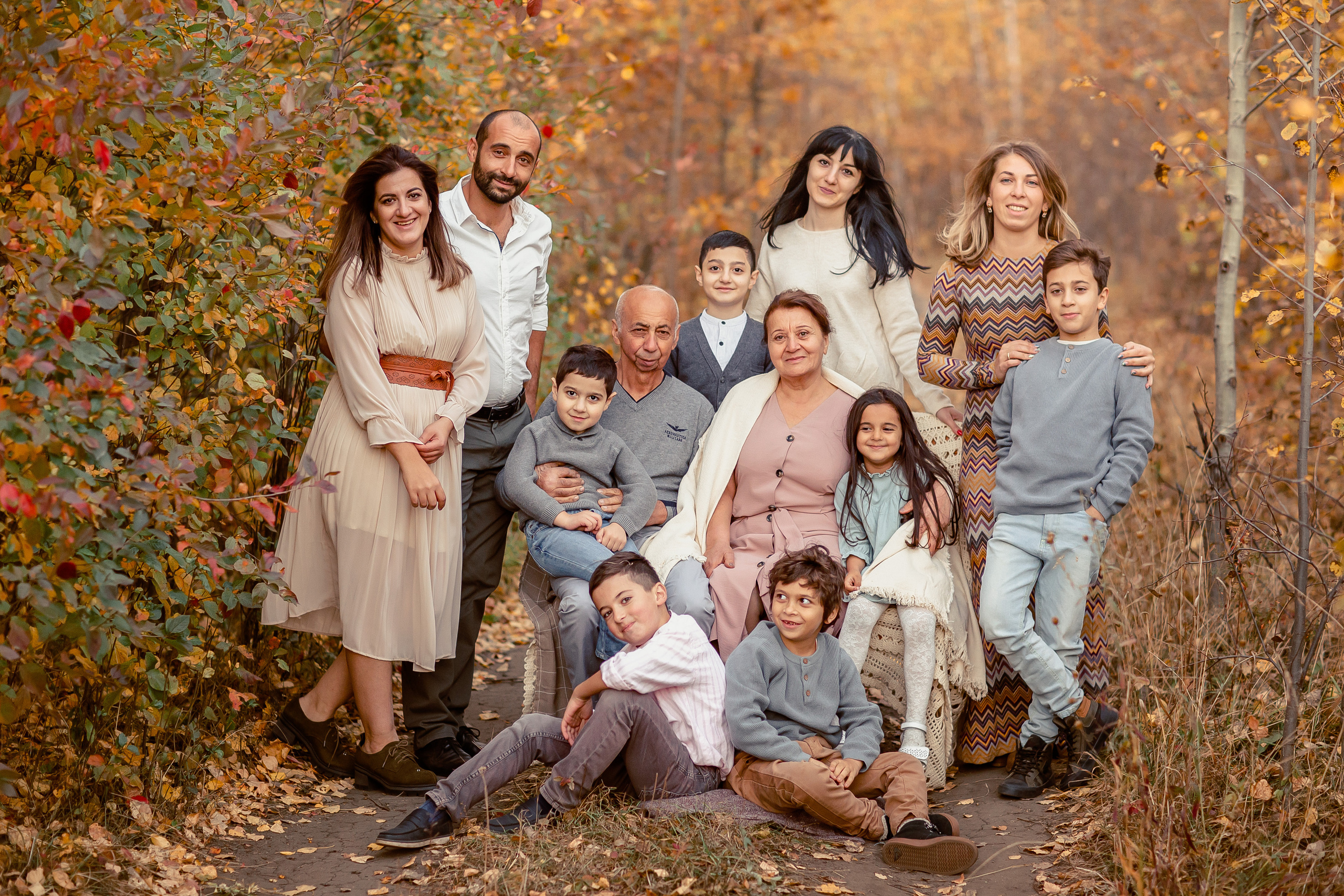 Съёмка большой семьи. Осень 2020. Семейный и детский фотограф в Пензе Анна Михайлова
