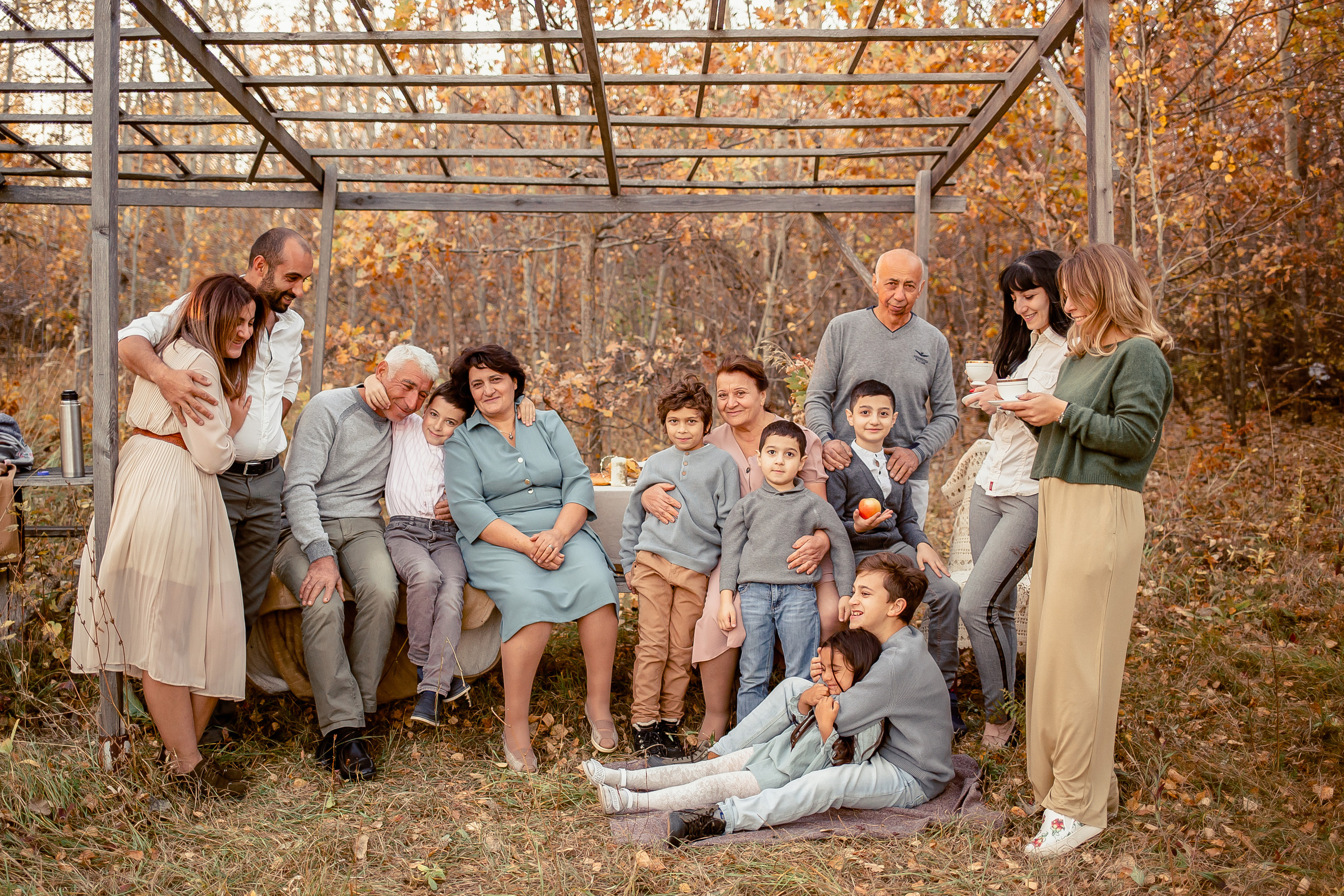 Съёмка большой семьи. Осень 2020. Семейный и детский фотограф в Пензе Анна Михайлова