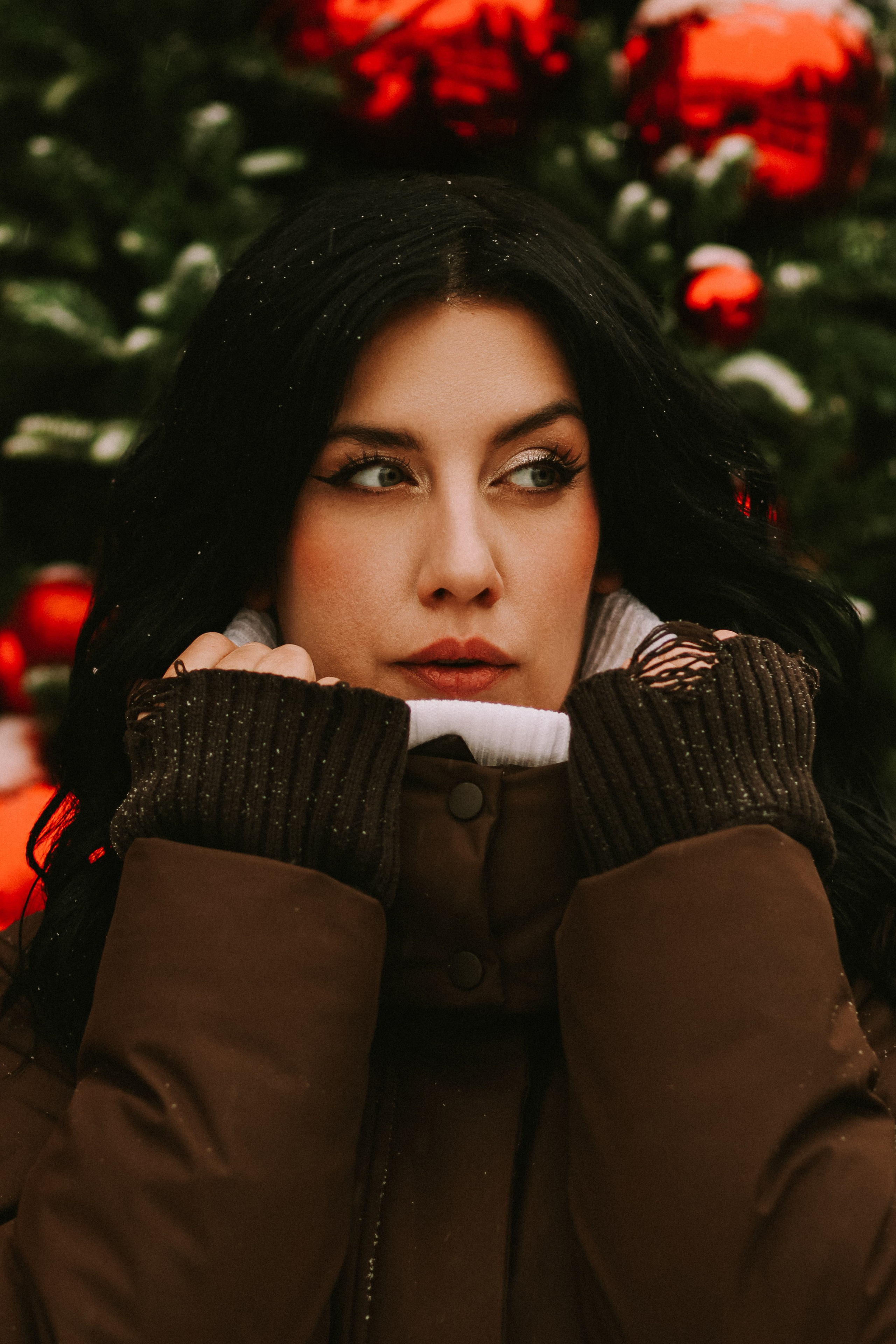 Мороз, мандарины и боке. Фотограф Красноярск