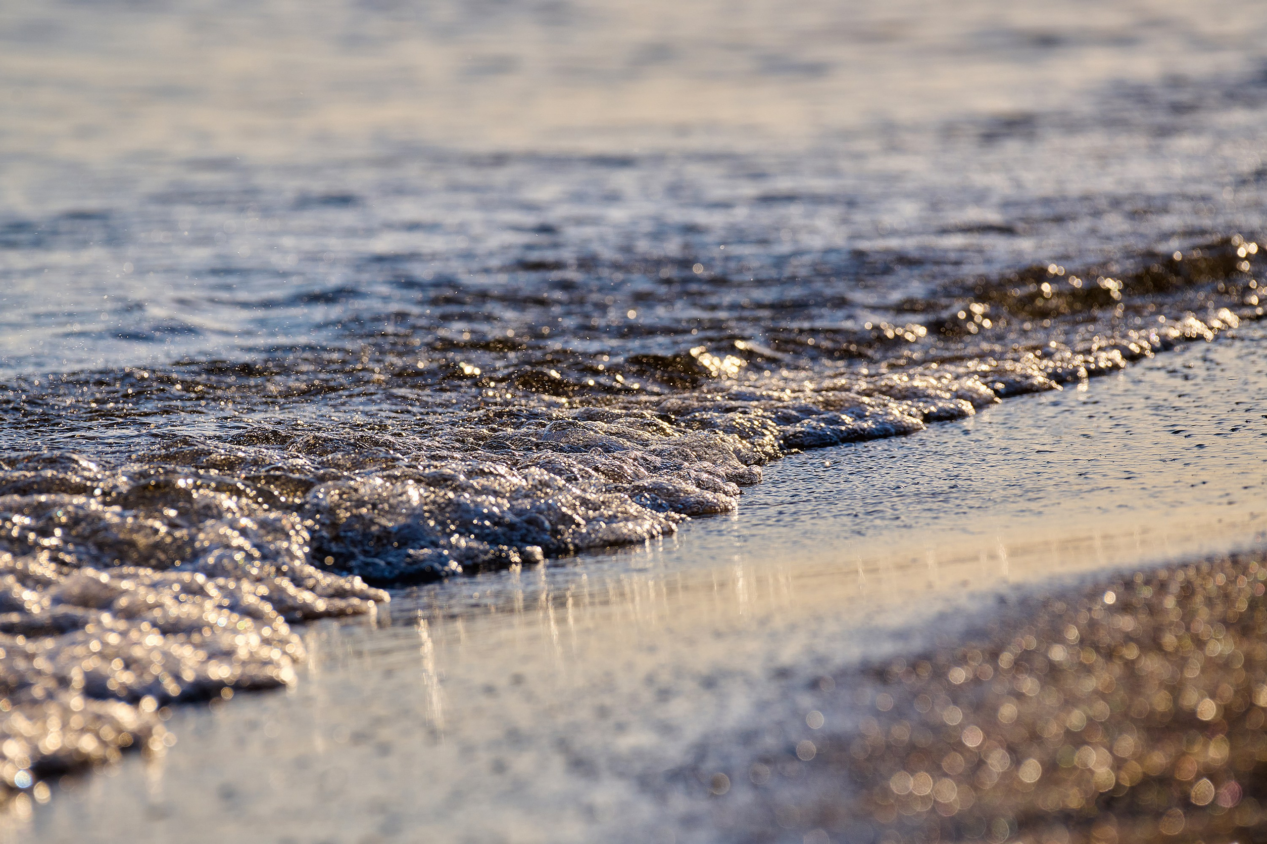 Благовещенская, Бугазская коса, полоса прибоя, песок, пляж, Черное море, фотография