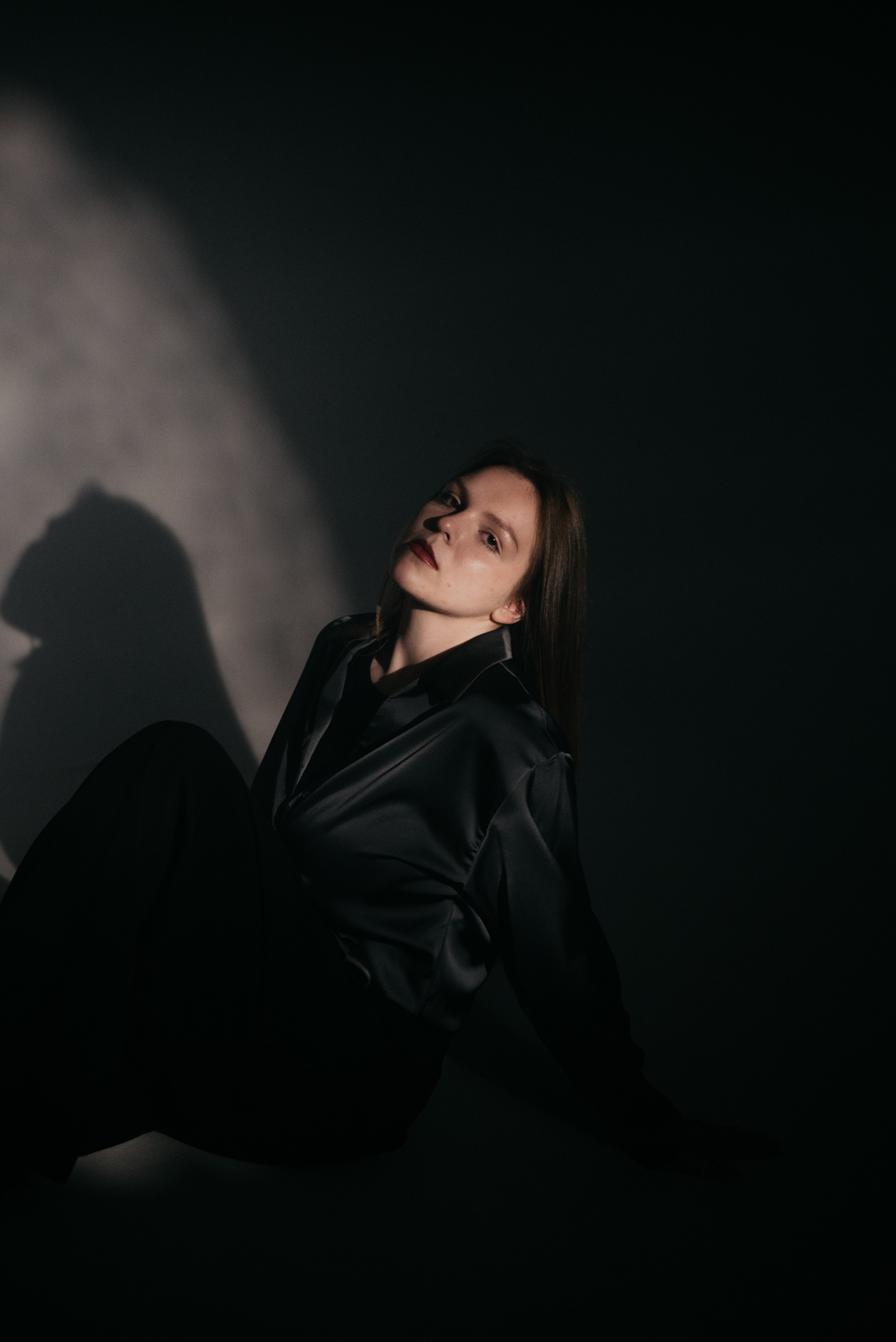 Съемка в студии — луна