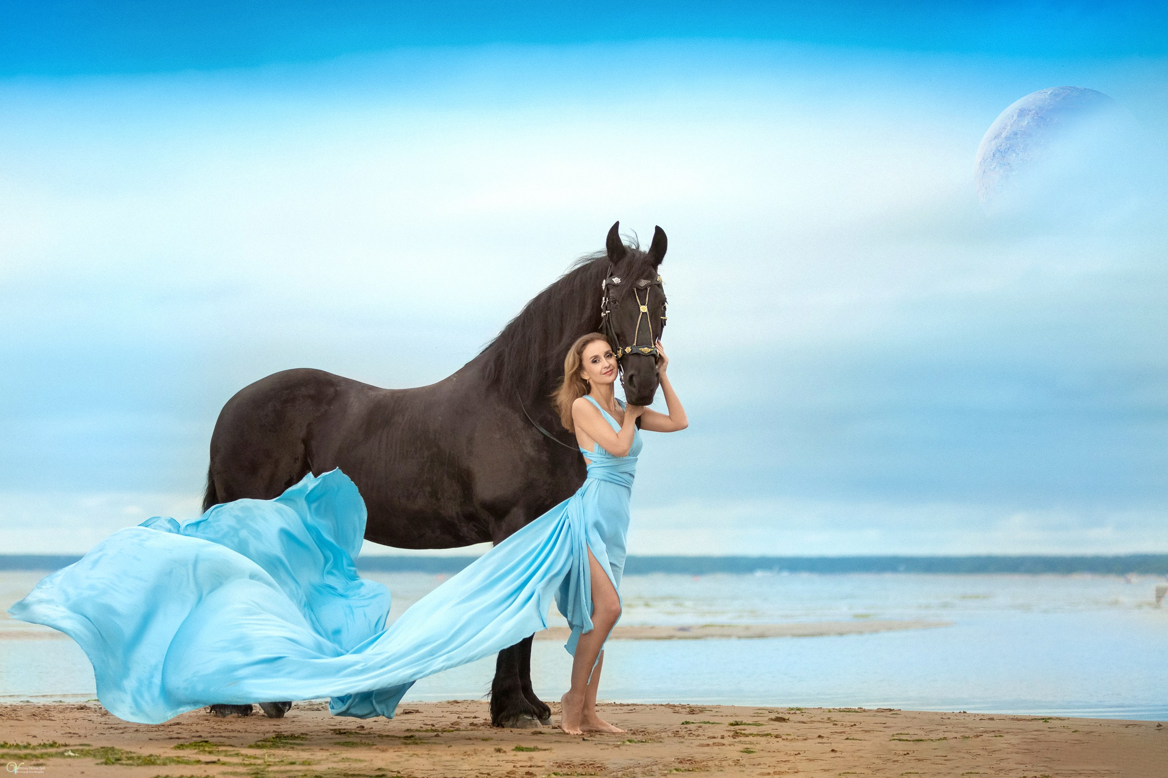 Фотосессии с лошадьми летом. Фотограф женский и мужской портрет Санкт-Петербург