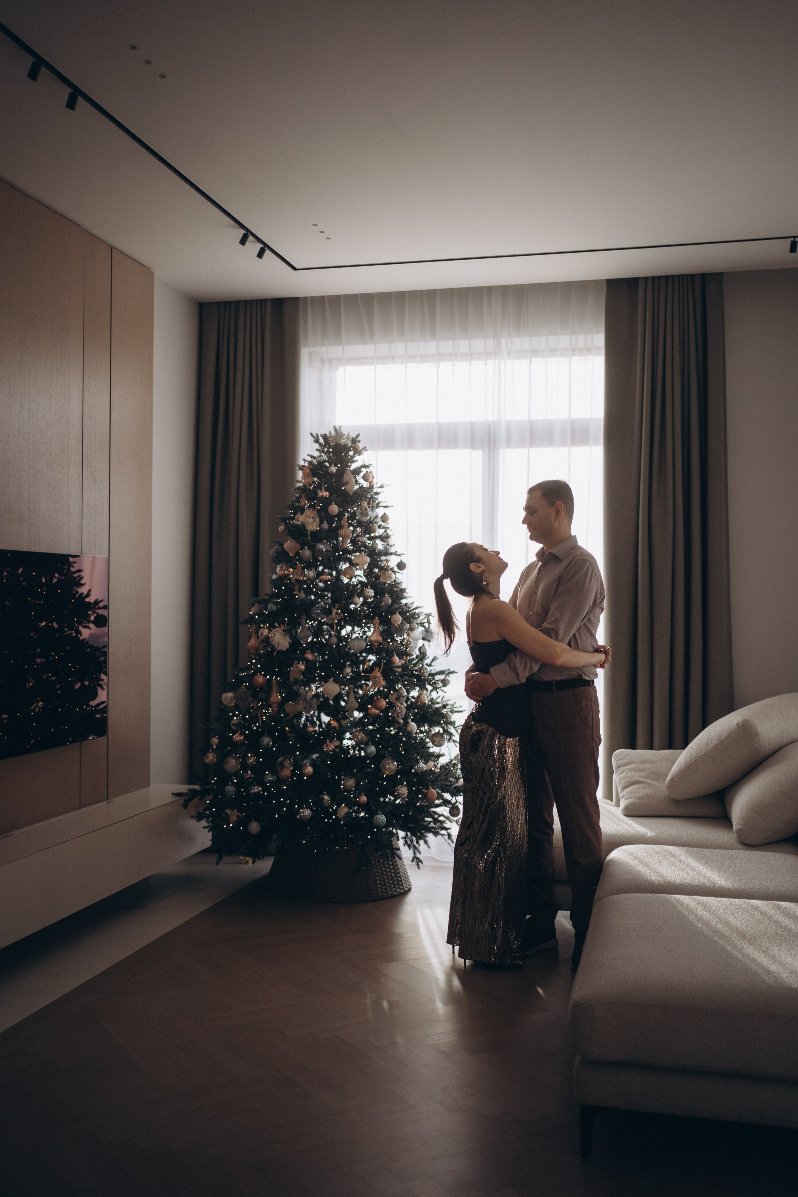 Новый год дома. Семейный фотограф, фотосессия беременности в Новосибирске Кристина Киб