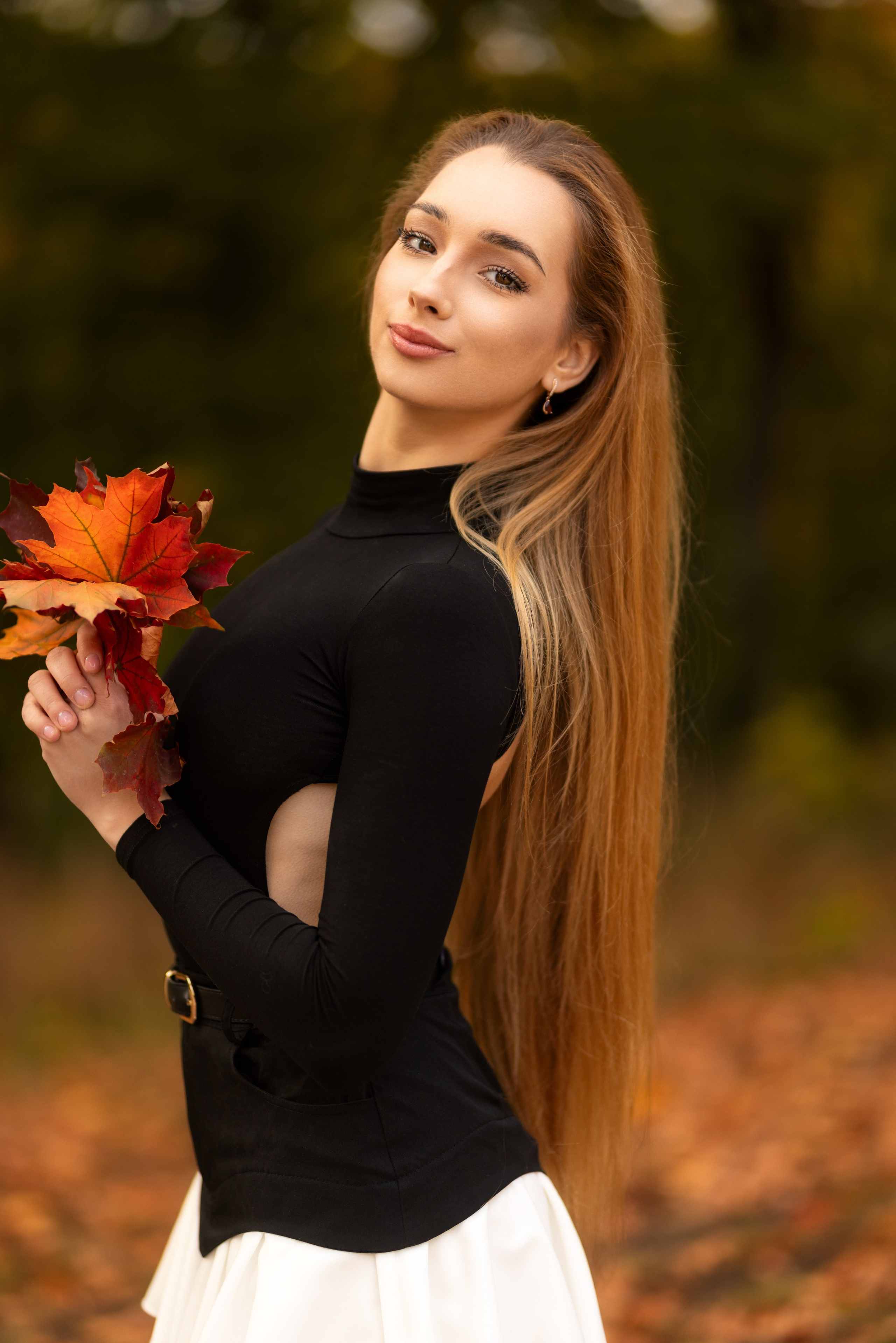 Осенний фотосет с Полиной в парке в формате «Я красивая». Дмитрий Шульгин, портретный фотограф в Воронеже