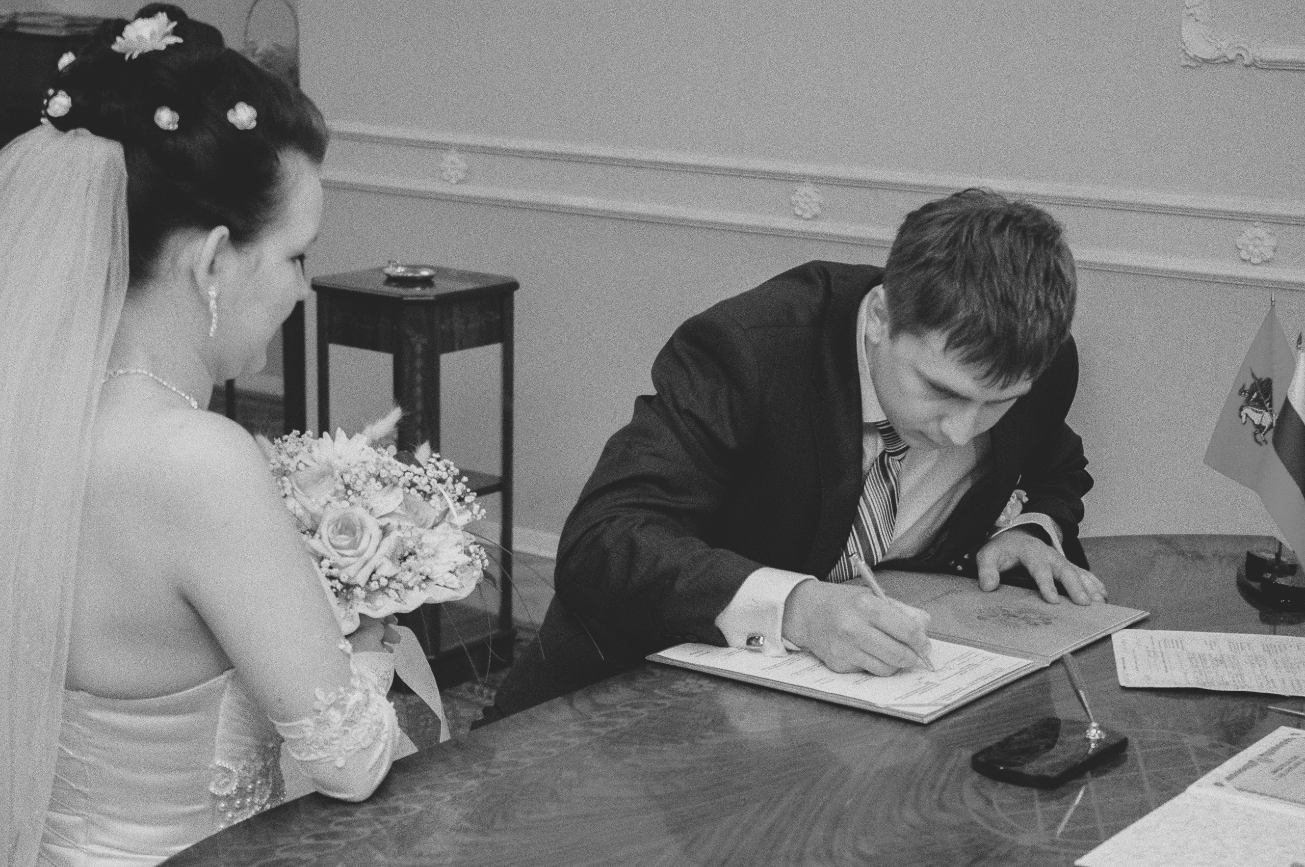 Кирилл и Анна. Свадьба в черно-белых фотографиях. Фотограф в городе Электросталь Ногинск Москва — Алексей Закхеев