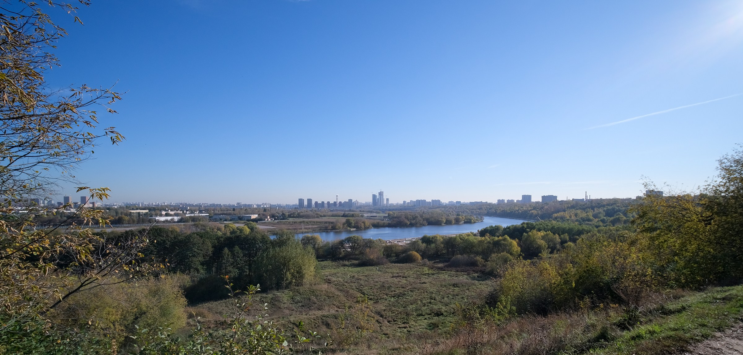 Коломенское, вид центр Москвы