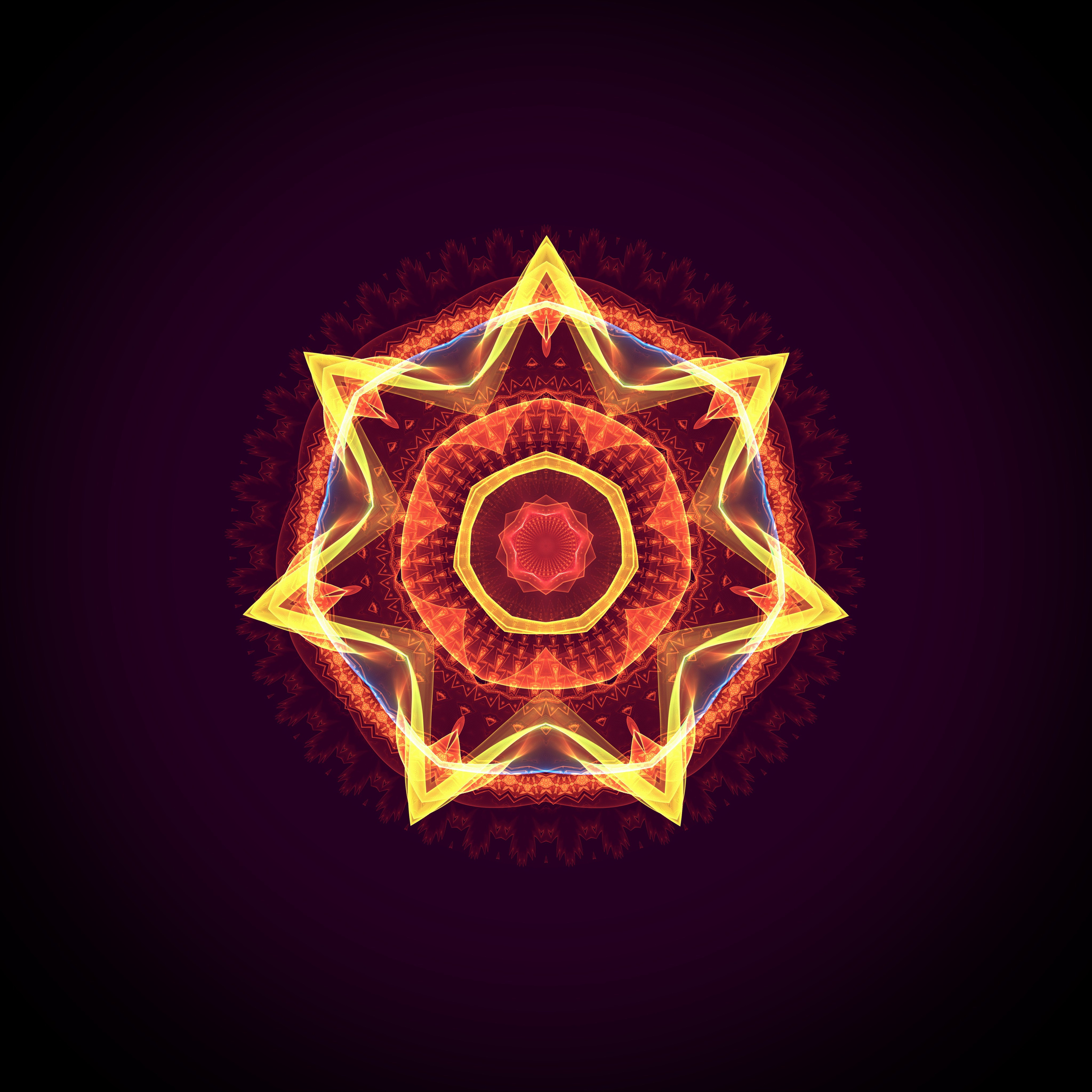 Flame Mandala of a tube TV. Roman Hodirev is an esoteriologist, multidisciplinary artist, photographer and musician. Saint Petersburg, Riga