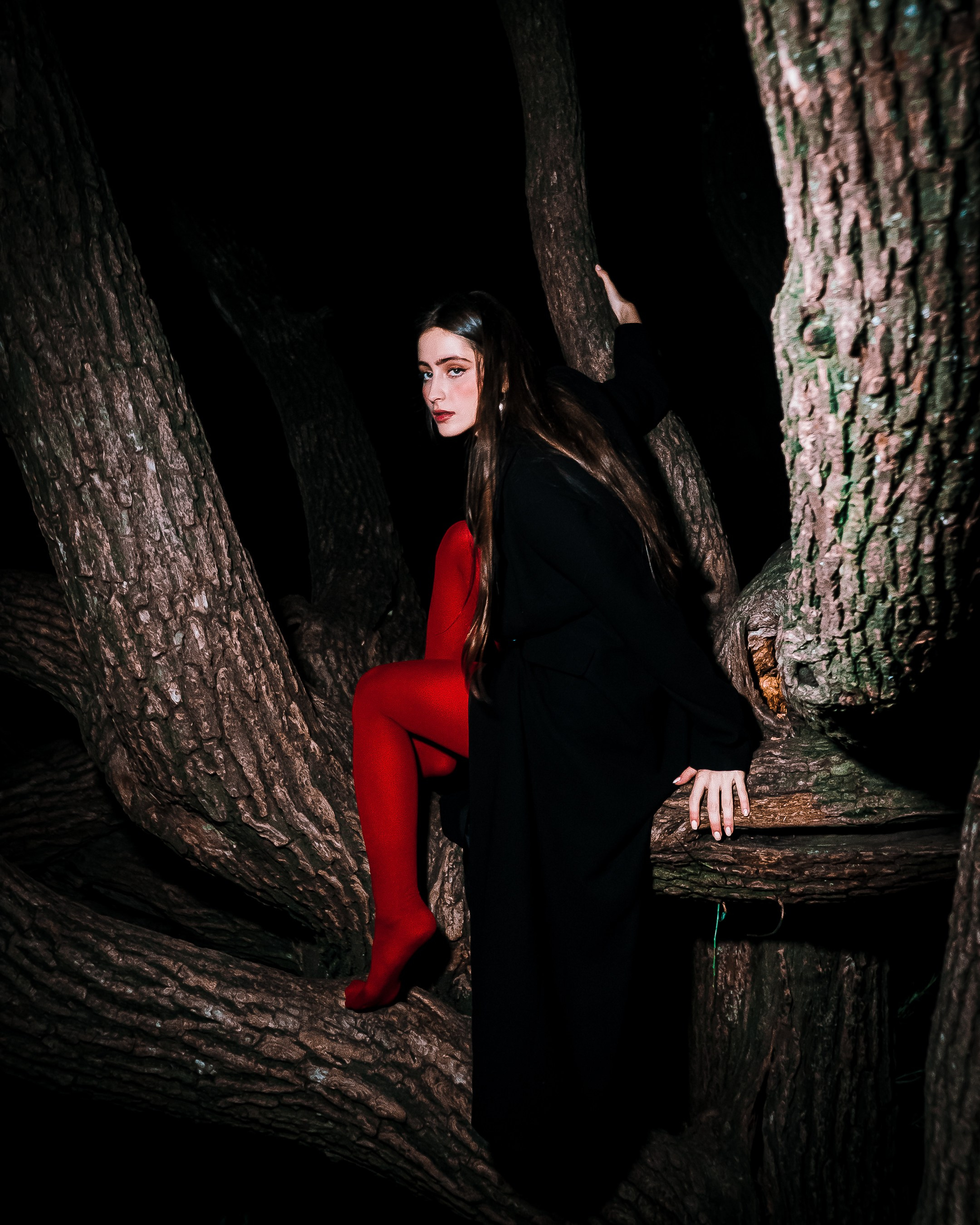 Individuale. Fotografo a Mosca con un’atmosfera notturna di foto