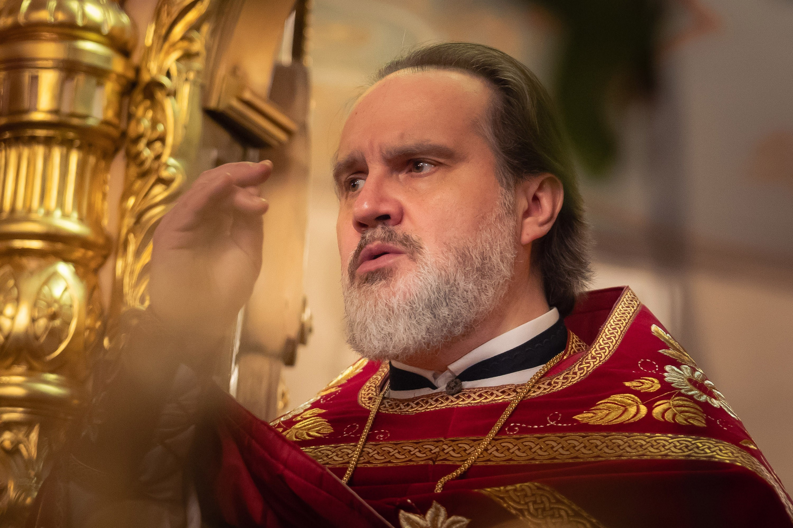 Богородский храм. Пасха. Полунощница, Божественная литургия. Антон и Татьяна Денисенко — В храме