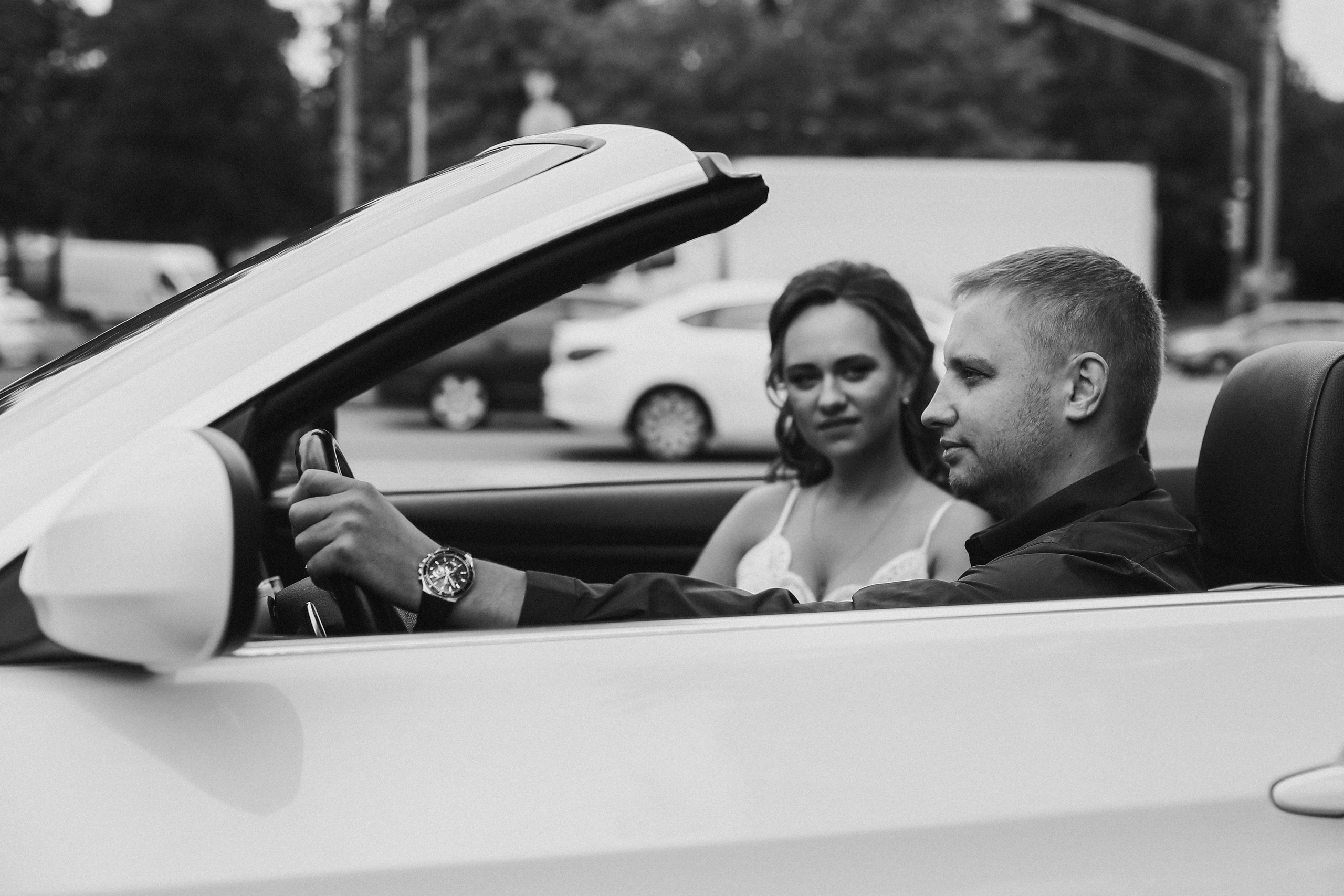 Свадебная прогулка в Ч\Б. Фотограф Антон Чупринин