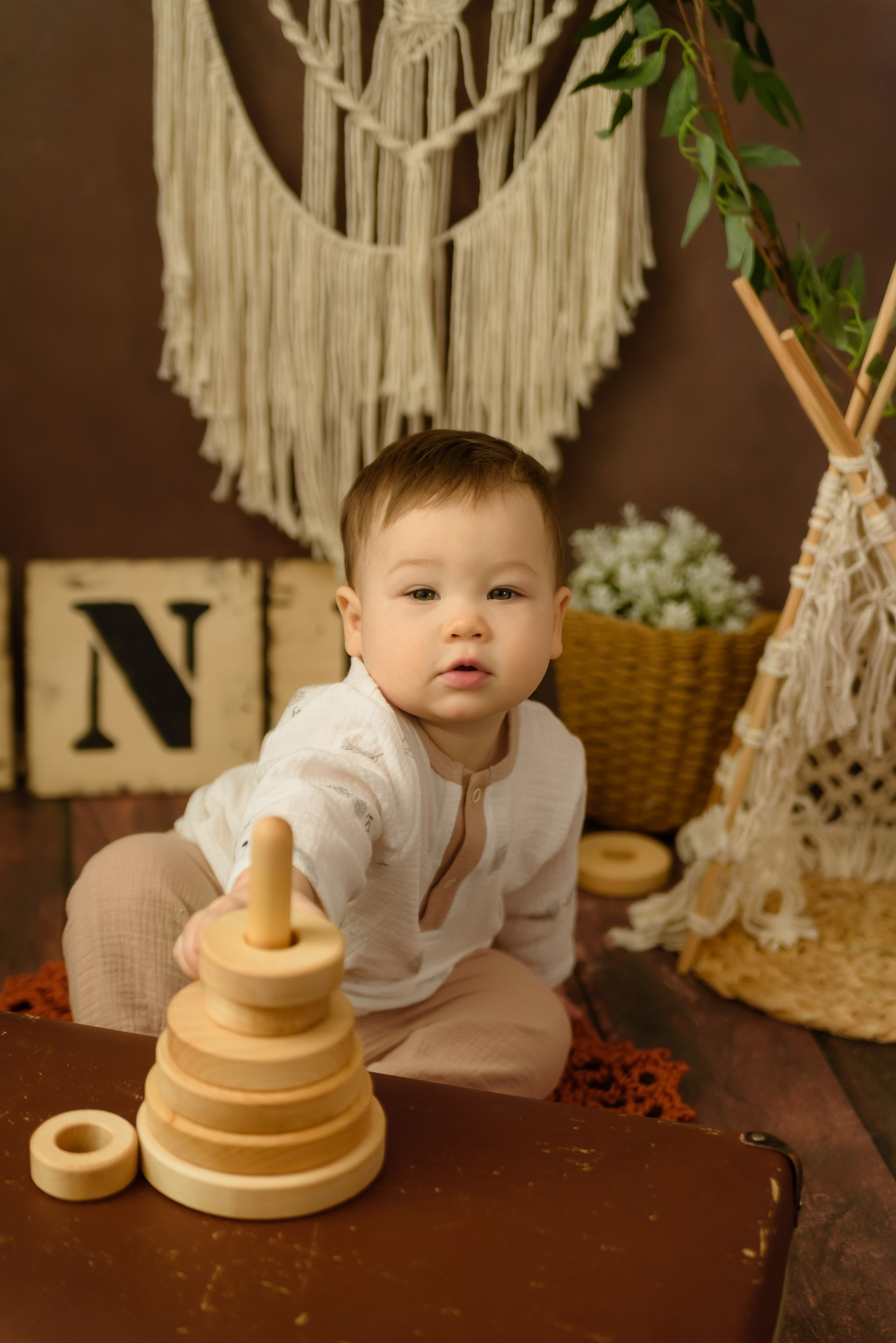 Детская фотосессия «Бохо» Савелию 1 годик. Детский Фотограф |Фотограф на годик в Брянске Ирина Романова