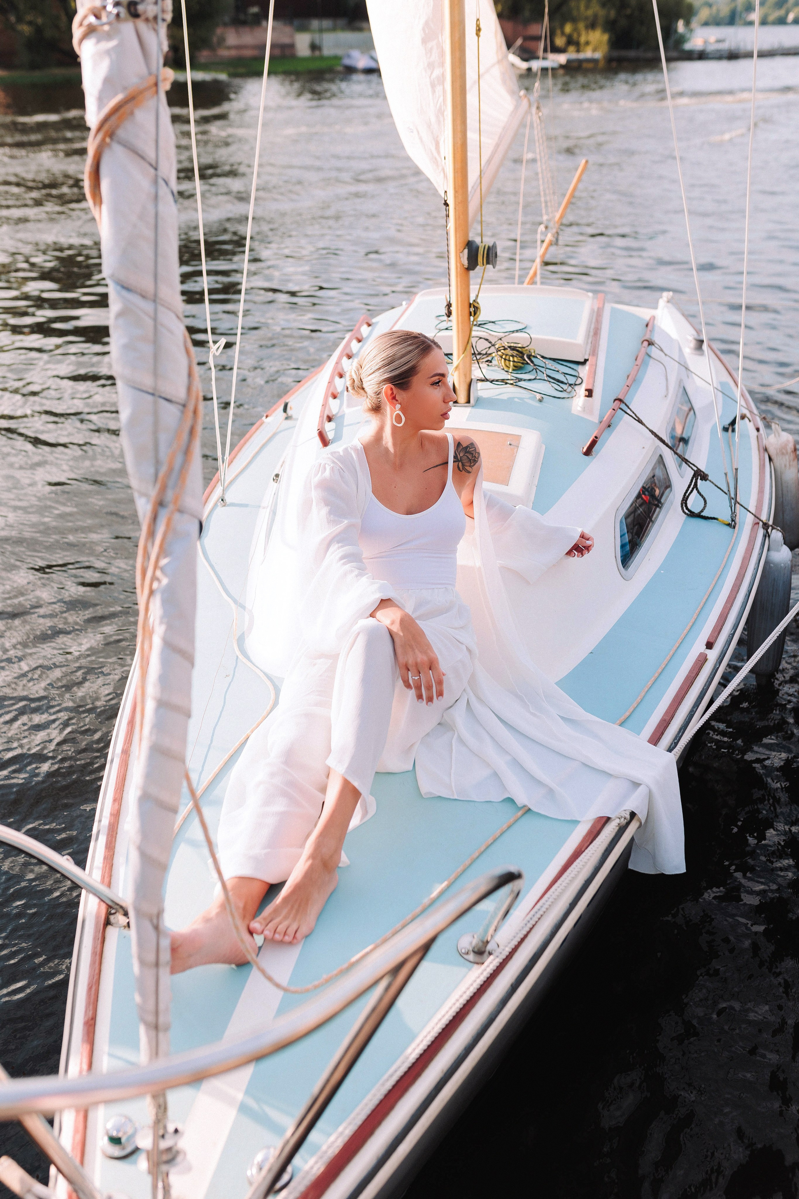 Съёмка на яхте. Фотограф Полина Лытнева