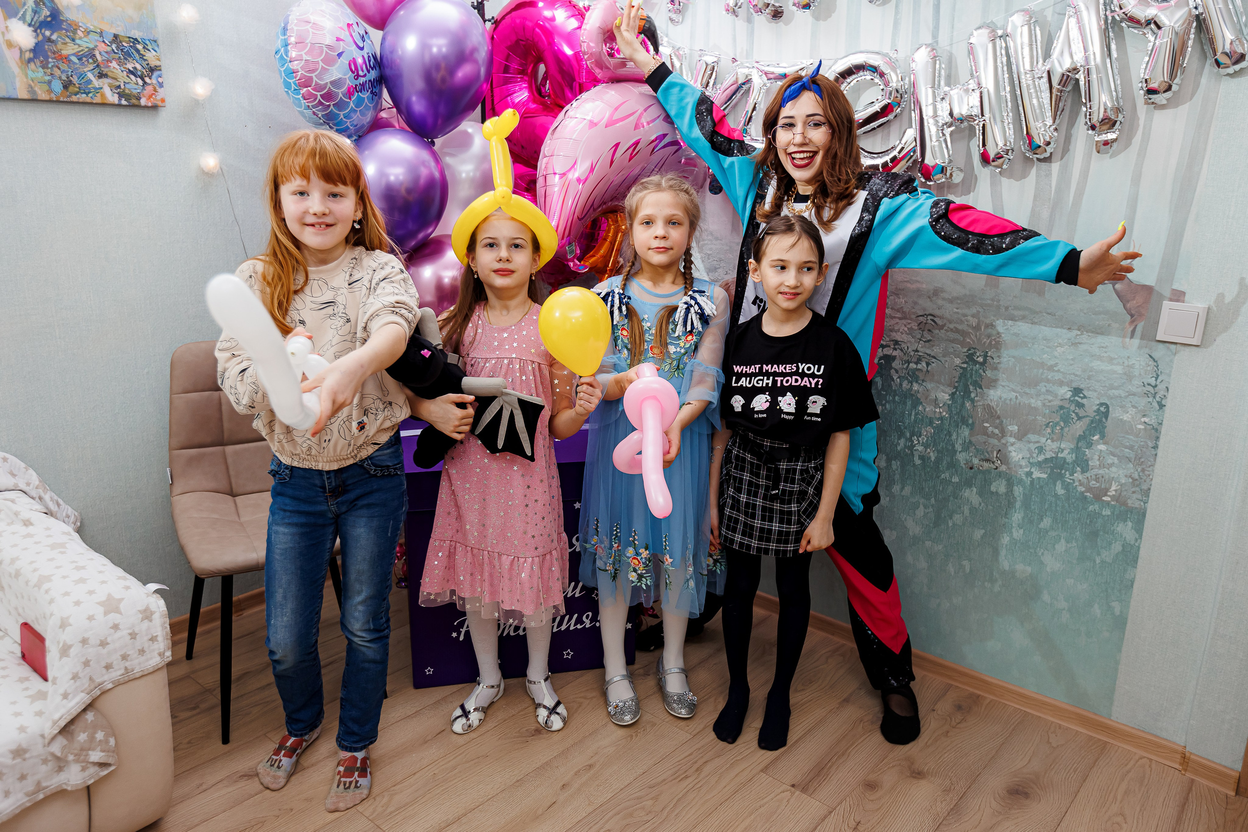 День рождения Вики. Съёмка дома. Семейный и детский фотограф Комина Елена, Власиха, Одинцово