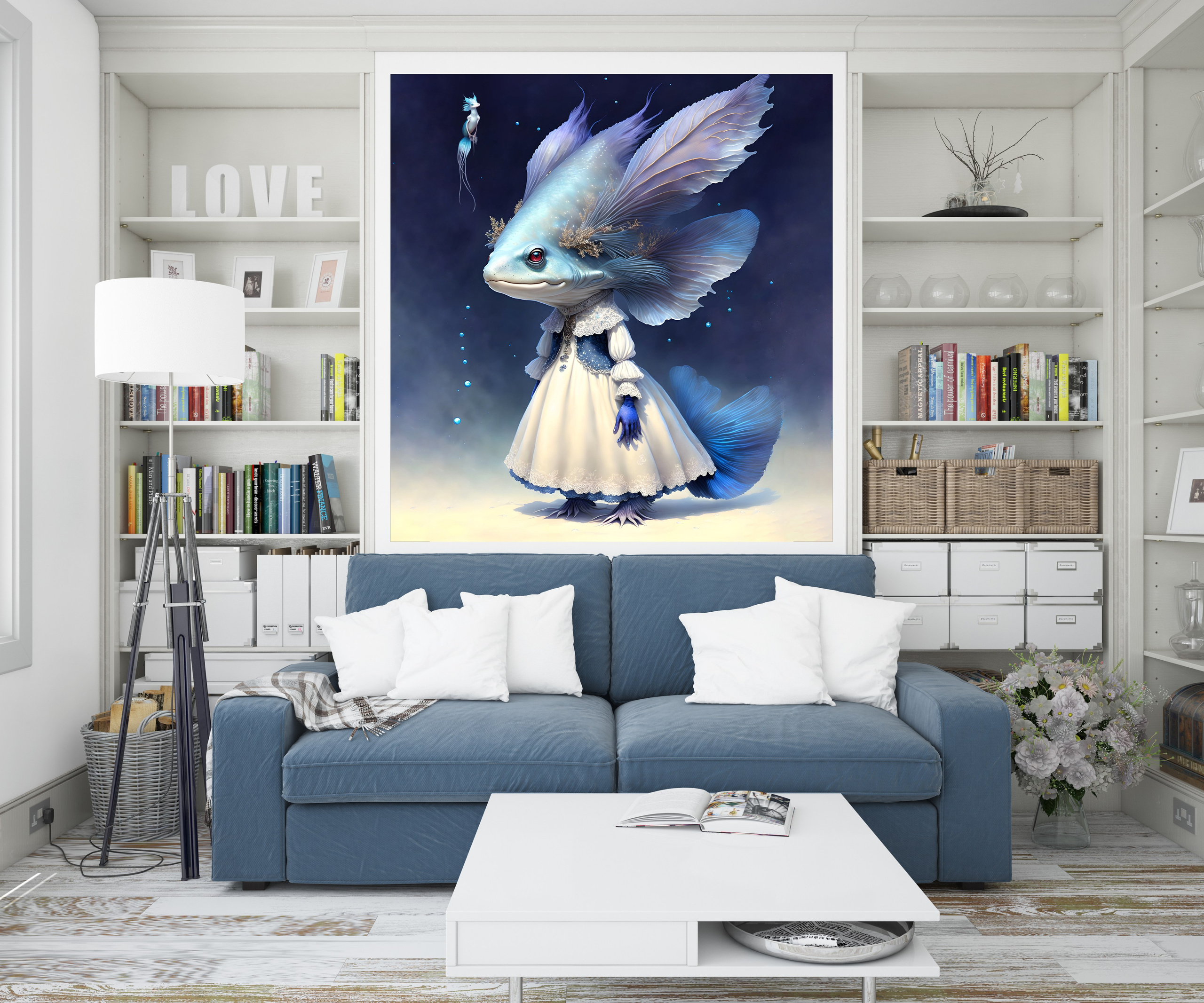 “Mesmerizing Mother Fish: Dive into the World of Stunning Digital Print. AI Photo Retoucher and Image Restorer Zhanna Ognivo