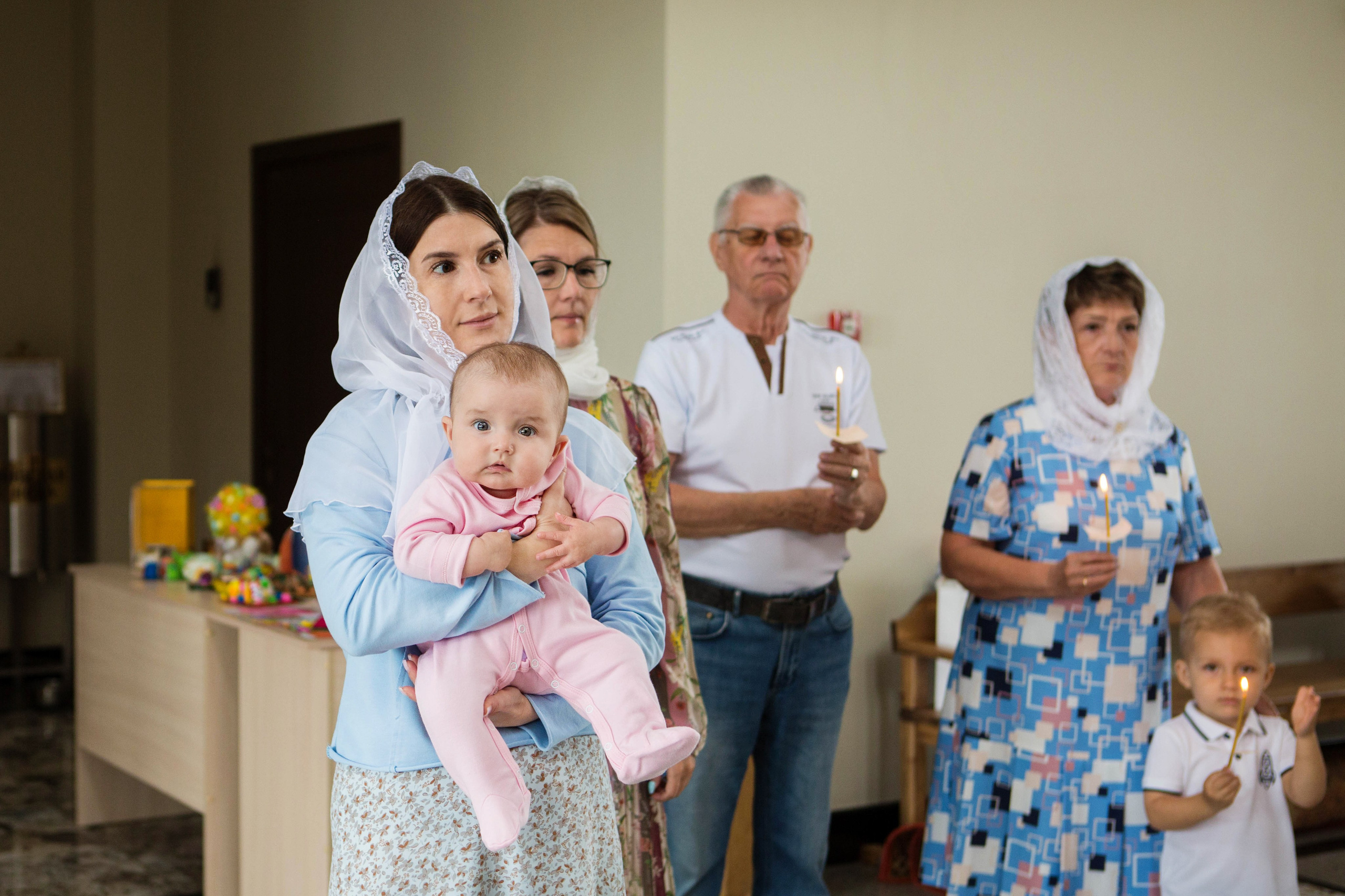 Крещение Софии. Храм Андрея Первозванного. Свадебный семейный и детский фотограф в Краснодаре Карина Федоровская