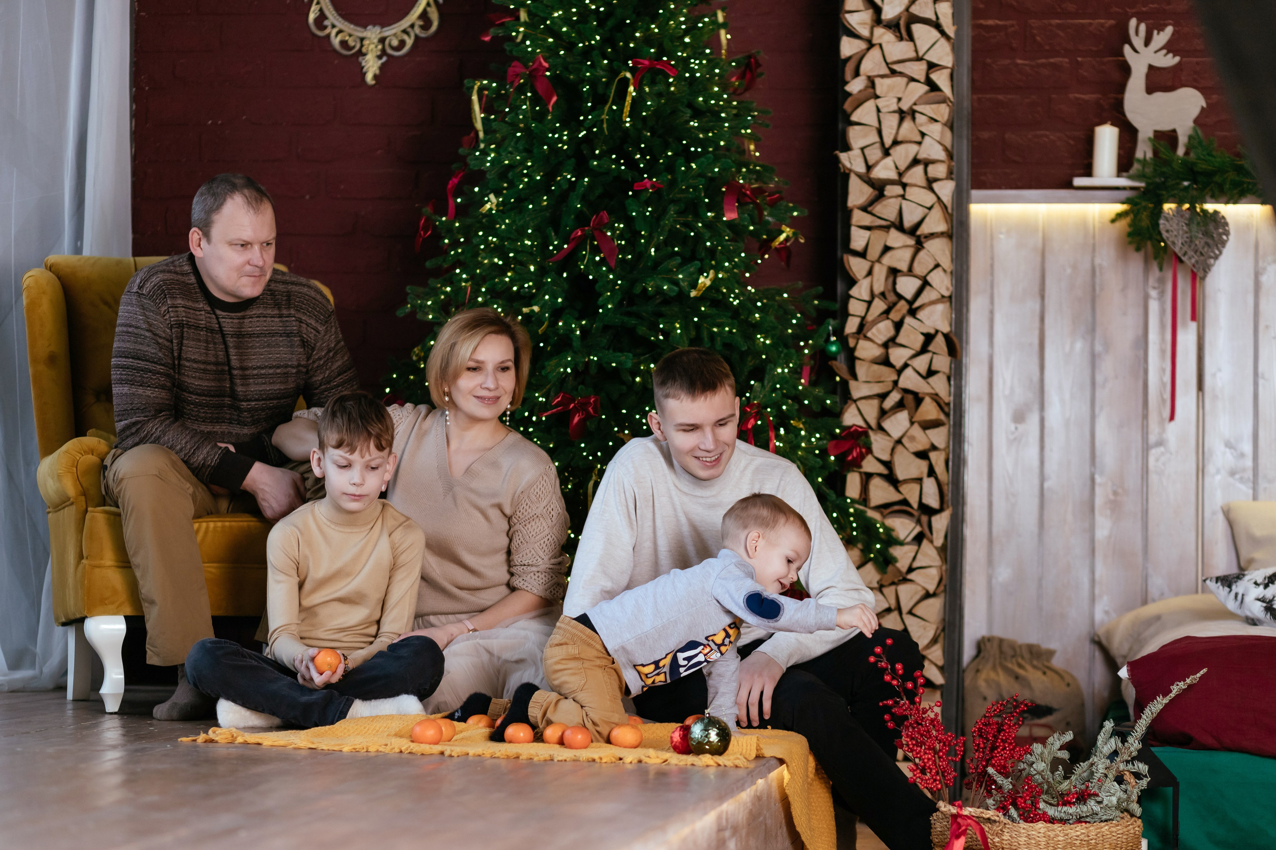 Новогодняя семейная съёмка. EtoStudio. Семейный фотограф в Минске Приболовец Светлана