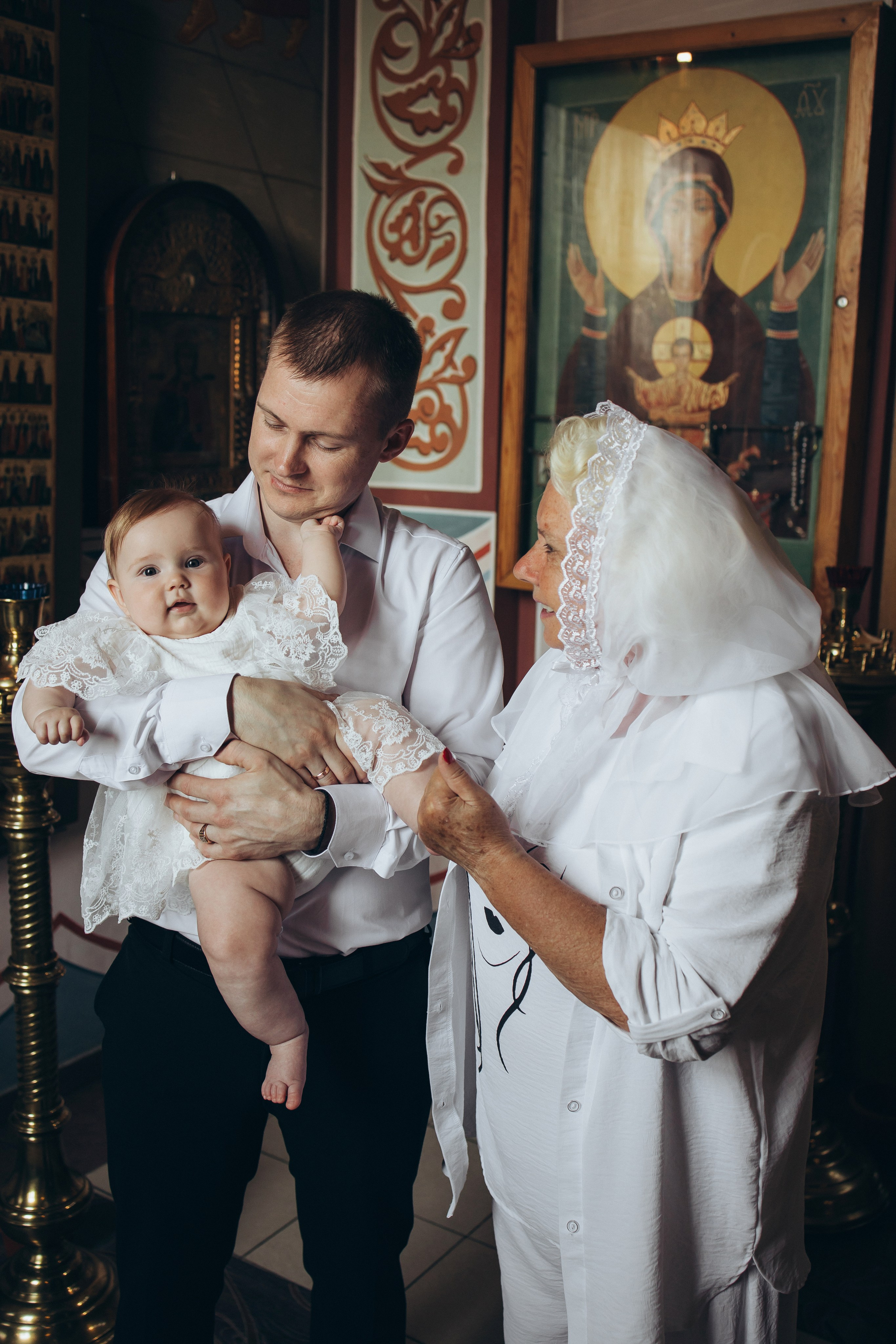 Таинство Крещения Деи в церкви Троицы Живоначальной в Карабанове. Детский и семейный фотограф в Пушкино, Мытищи, Москва Сергеева Светлана