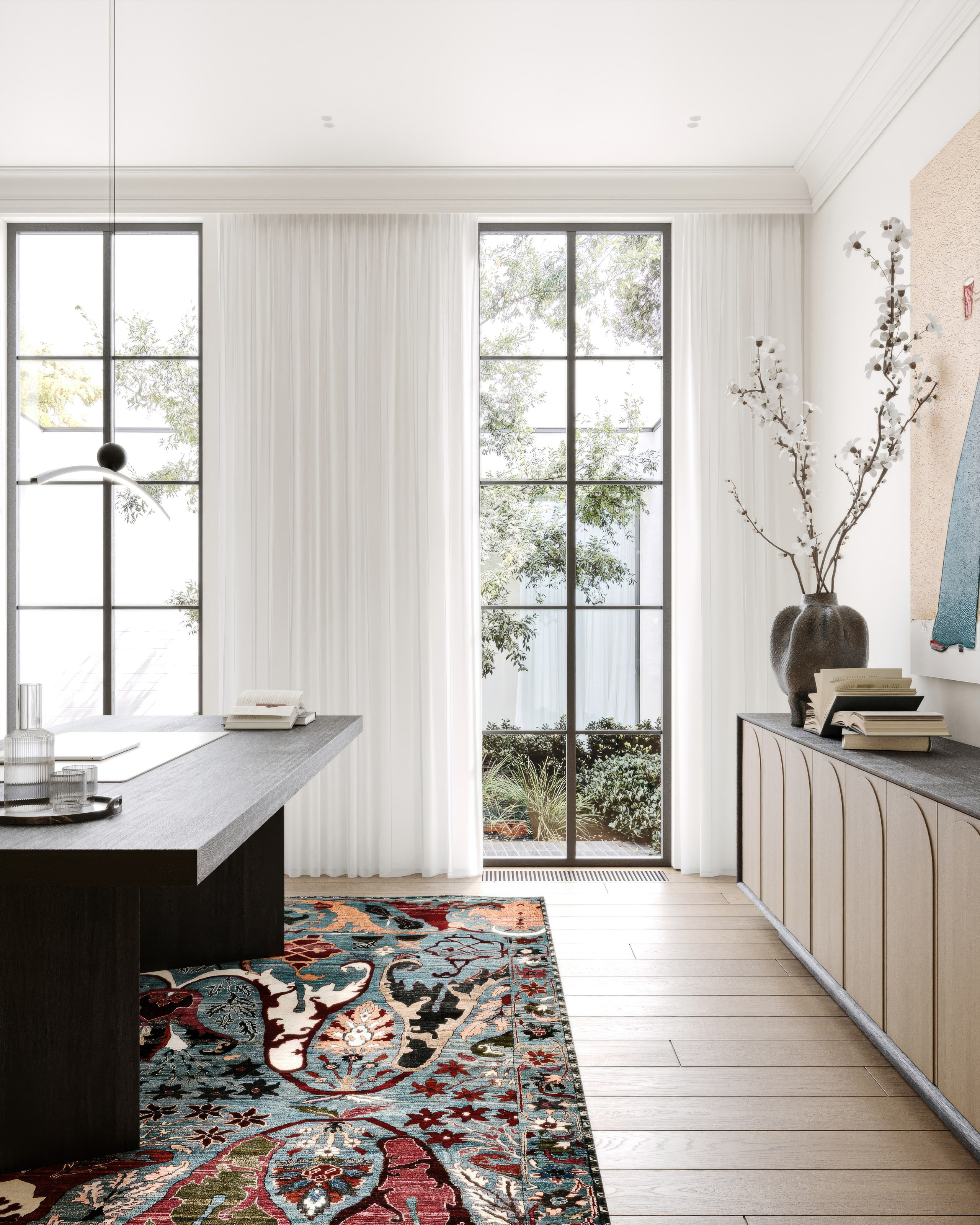 Кабинет. 3D визуализация интерьера и архитектурной среды