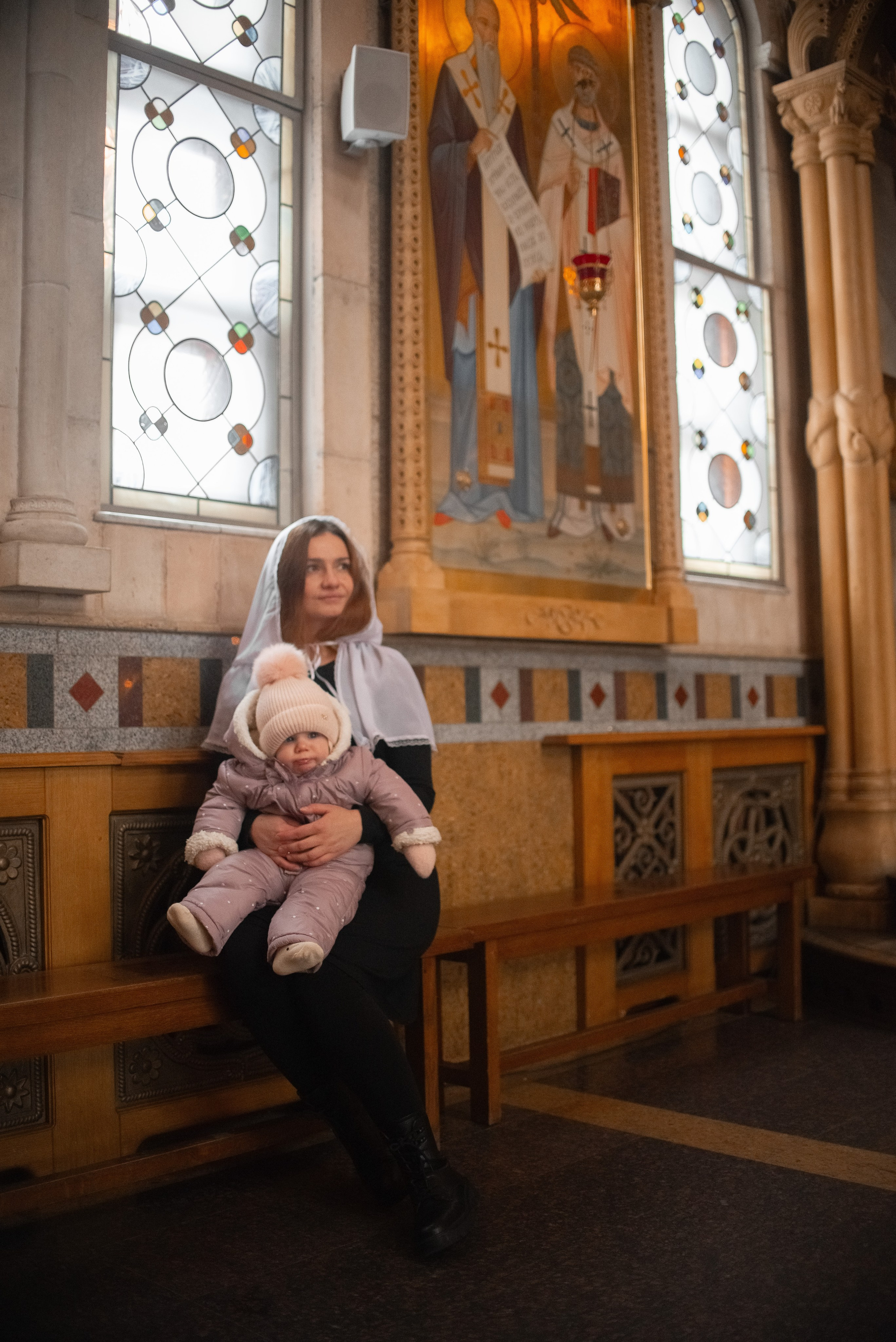 Крещение Василисы в Свято-Елисаветинском монастыре. Семейный фотограф на выписку из роддома и крещение Минск Настя Гришук