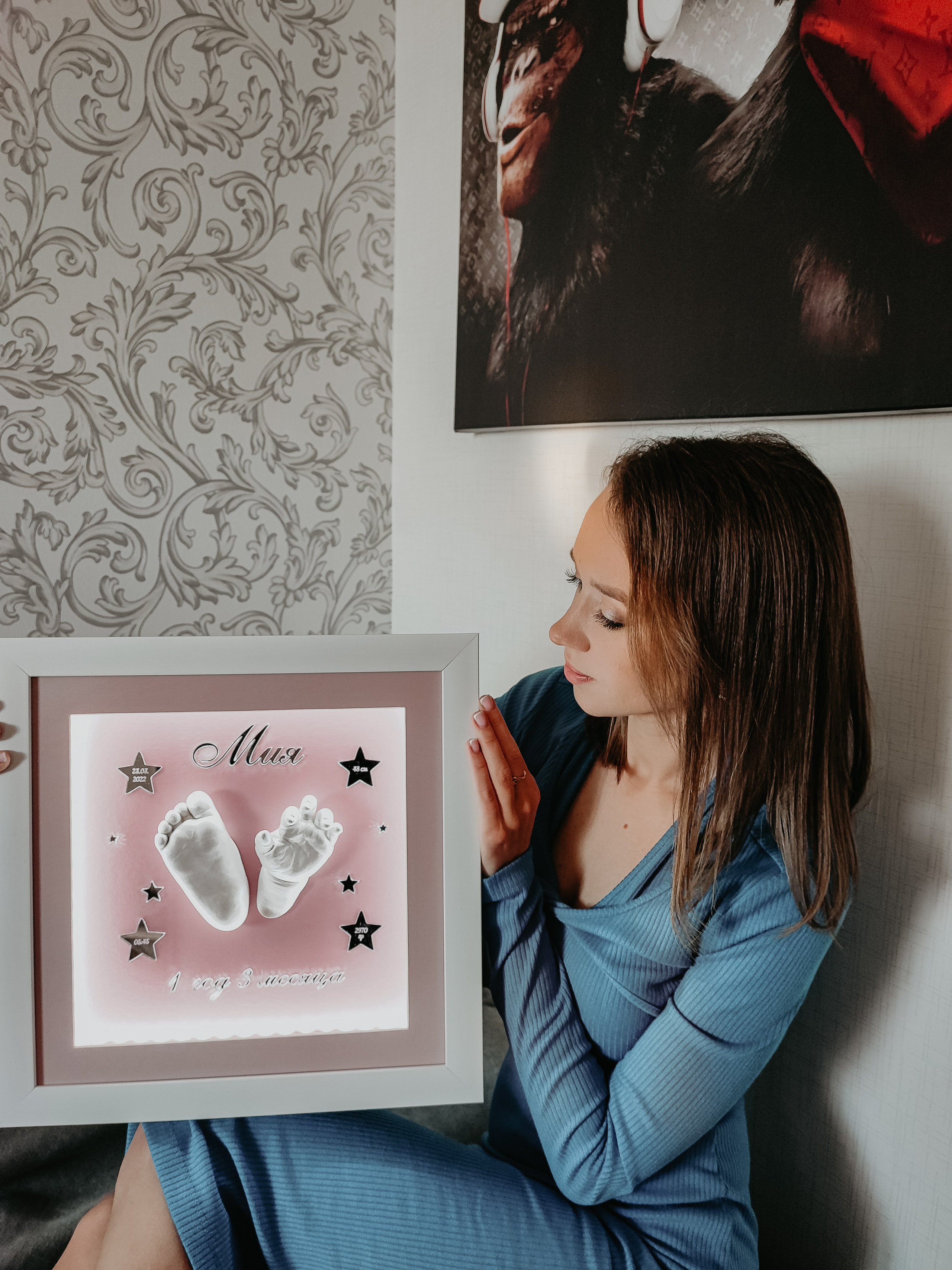 Детские слепки в багете. Слепки 3D Premium качества | Ульяновск