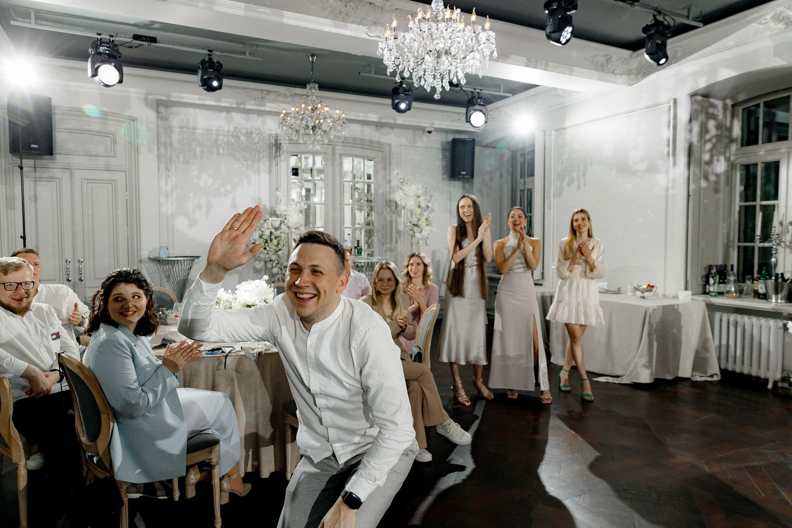 Свадебный ужин в Ресторане Michel на Красной Пресне. Свадебный фотограф в Москве и Санкт-Петербурге Денис Ходюков