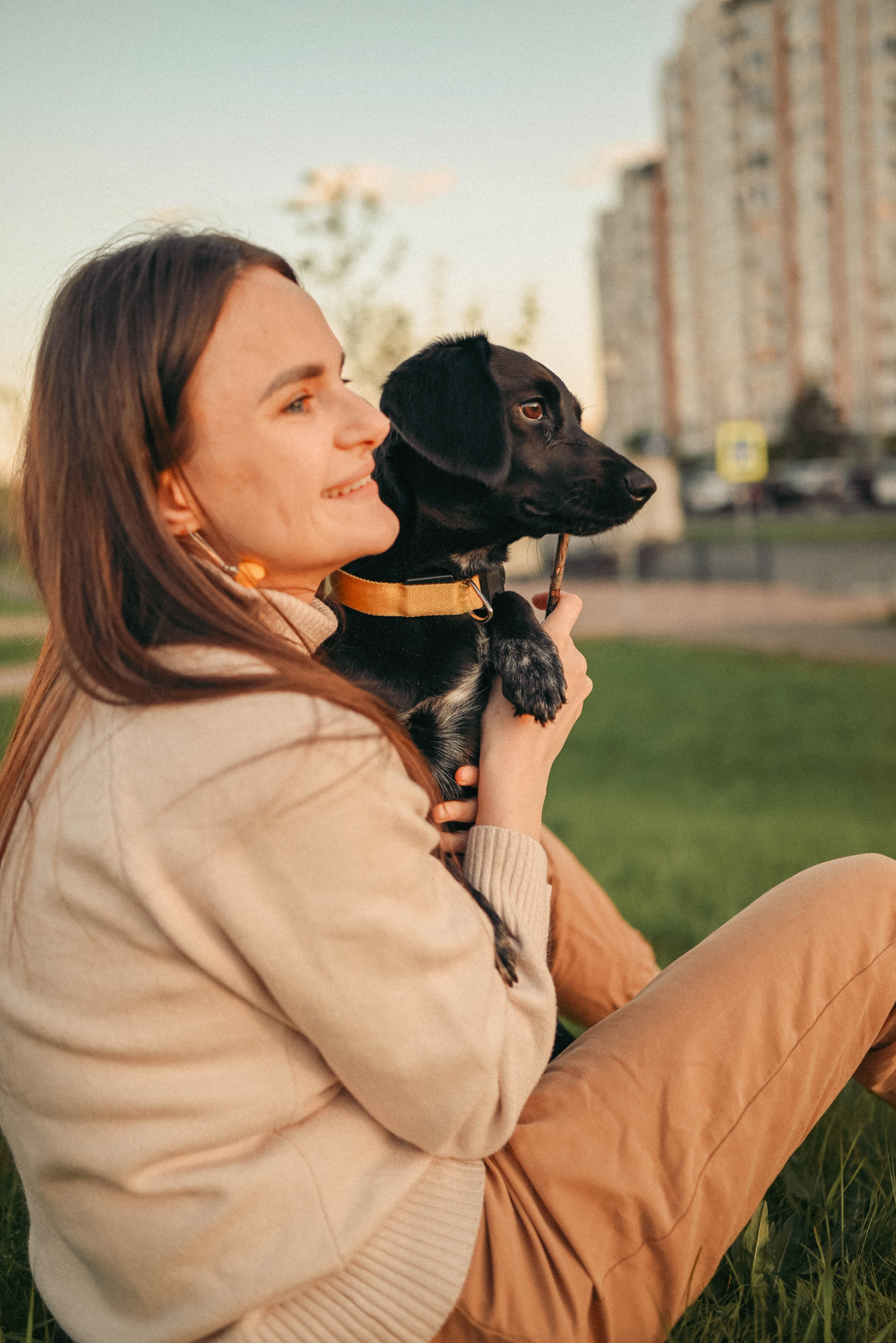 Прогулка с пушистым другом. Семейный фотограф в Москве Люберцах Ирина Вронская