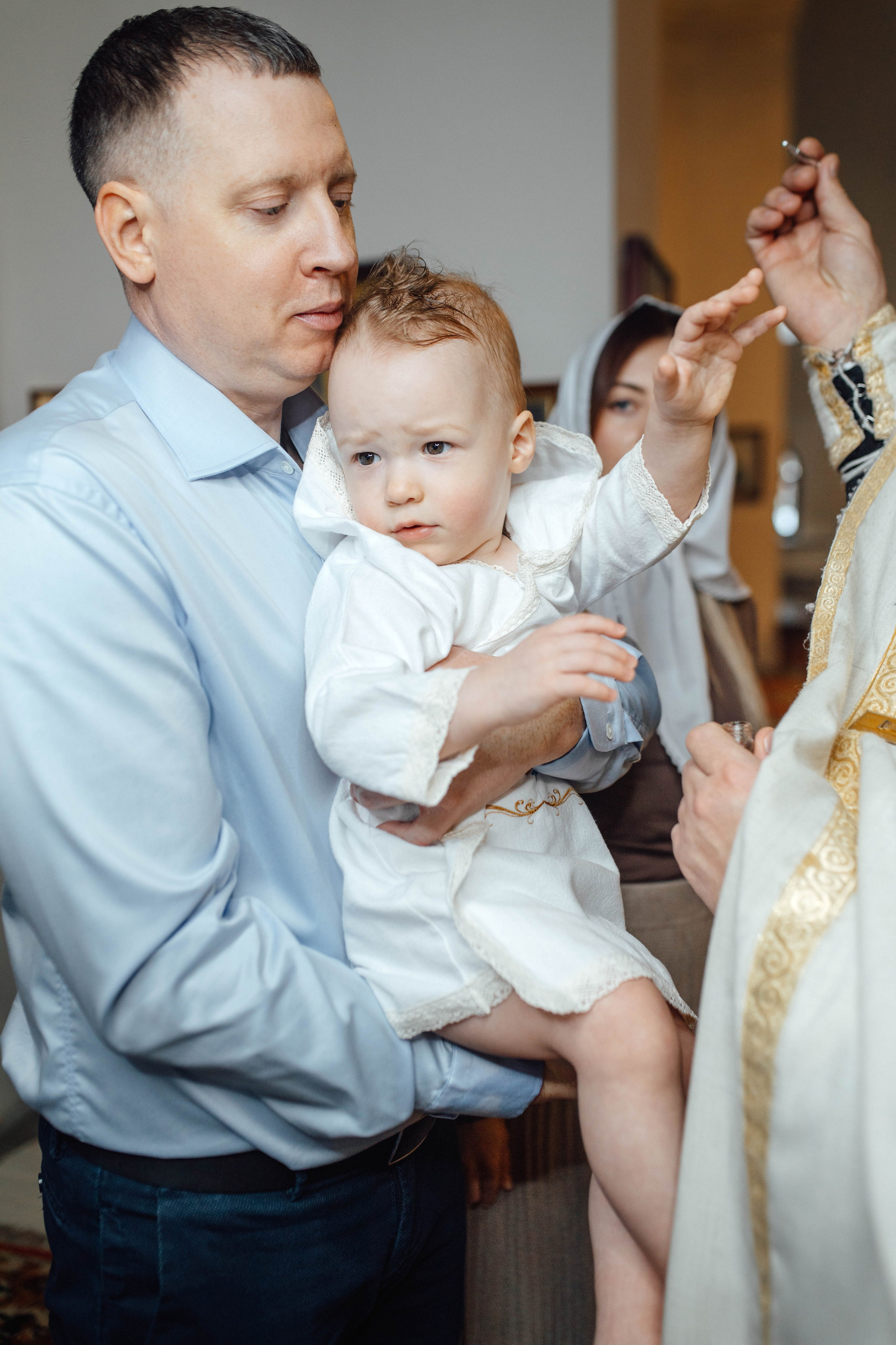 Таинство крещения Льва, храм Вознесения Господня, Ждановичи, февраль 2025