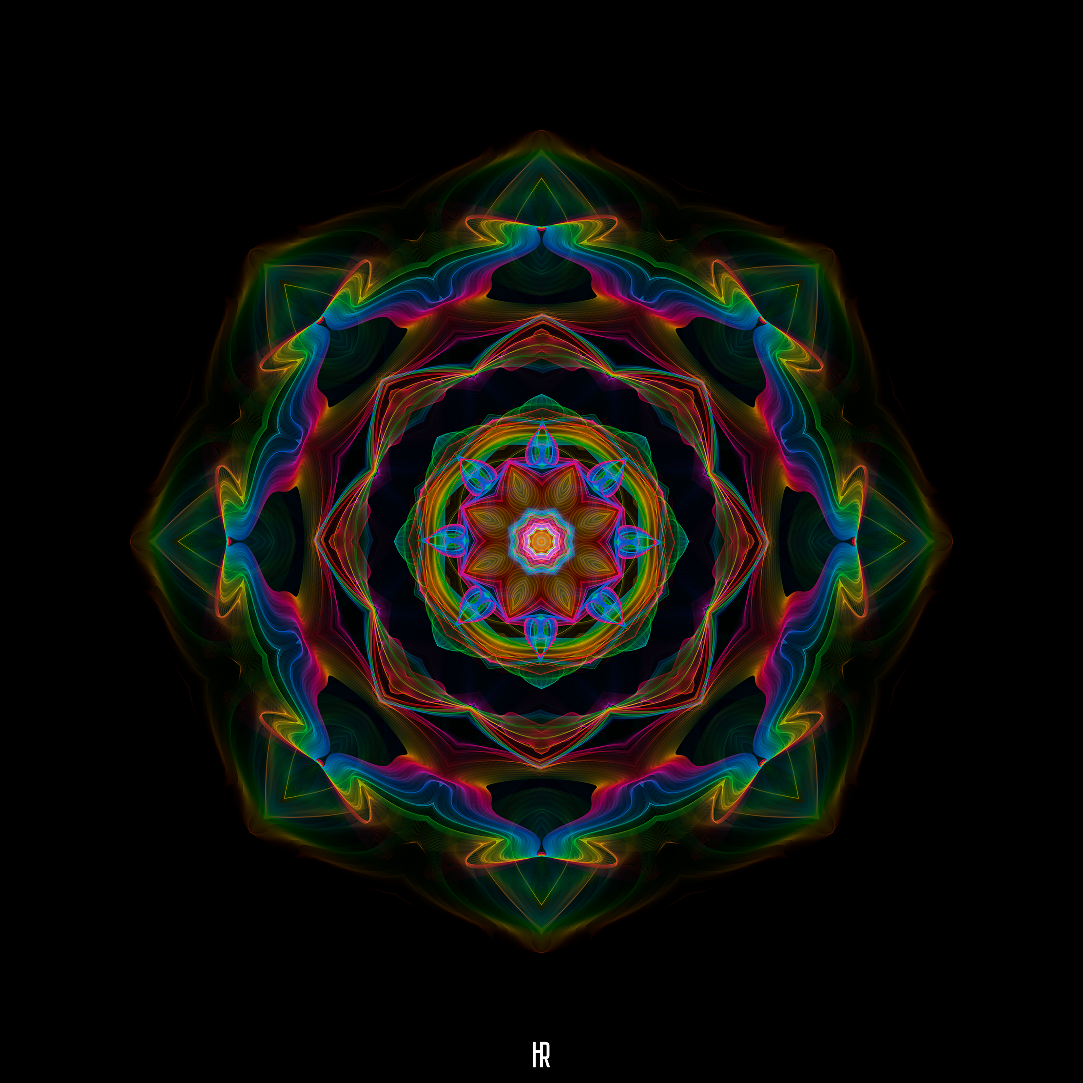 Flame Mandala of a tube TV. Roman Hodirev is an esoteriologist, multidisciplinary artist, photographer and musician. Saint Petersburg, Riga