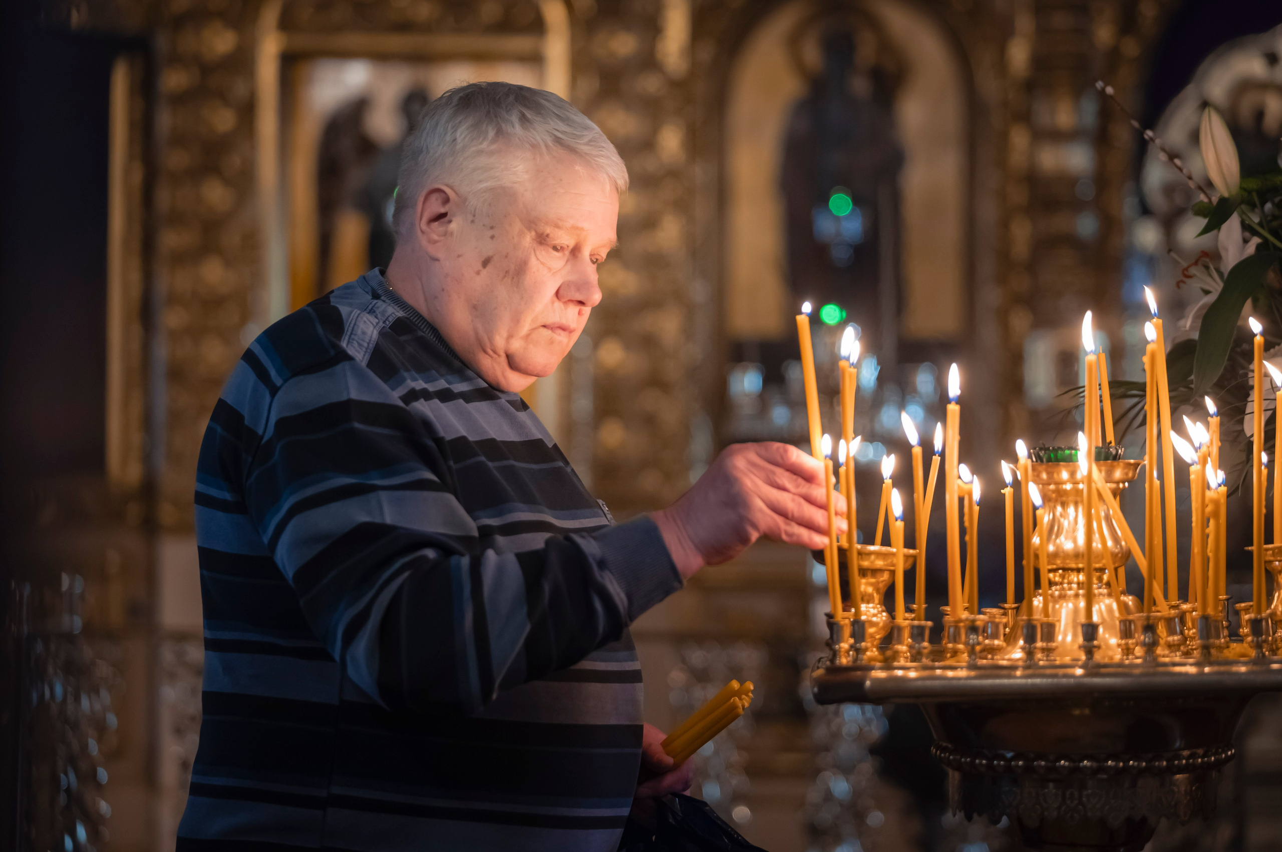 Богородский Храм. Всенощное бдение. Освящение верб. Антон и Татьяна Денисенко — В храме