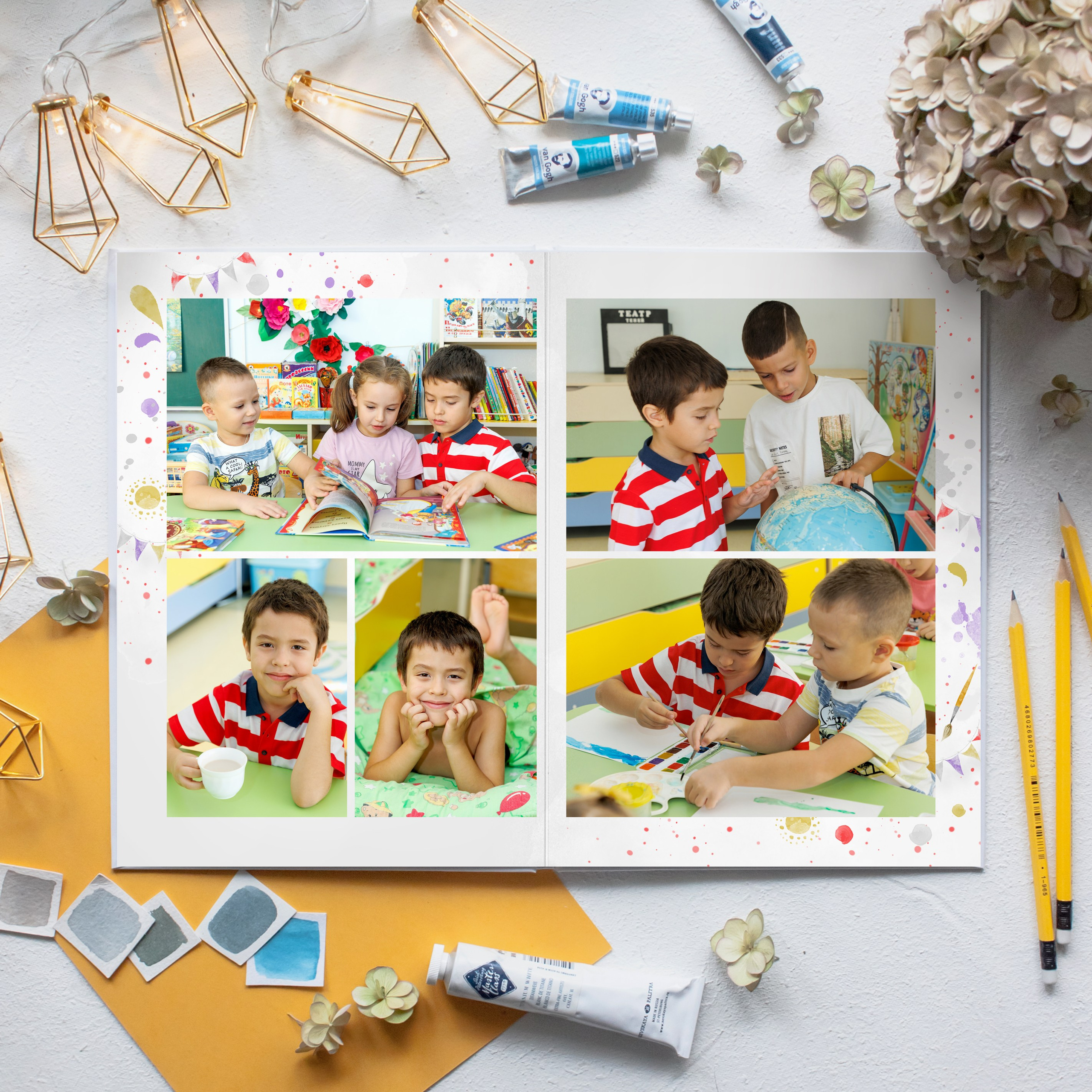 Образцы выпускных фотокниг для детского сада. Детский школьный и семейный фотограф в Краснодаре