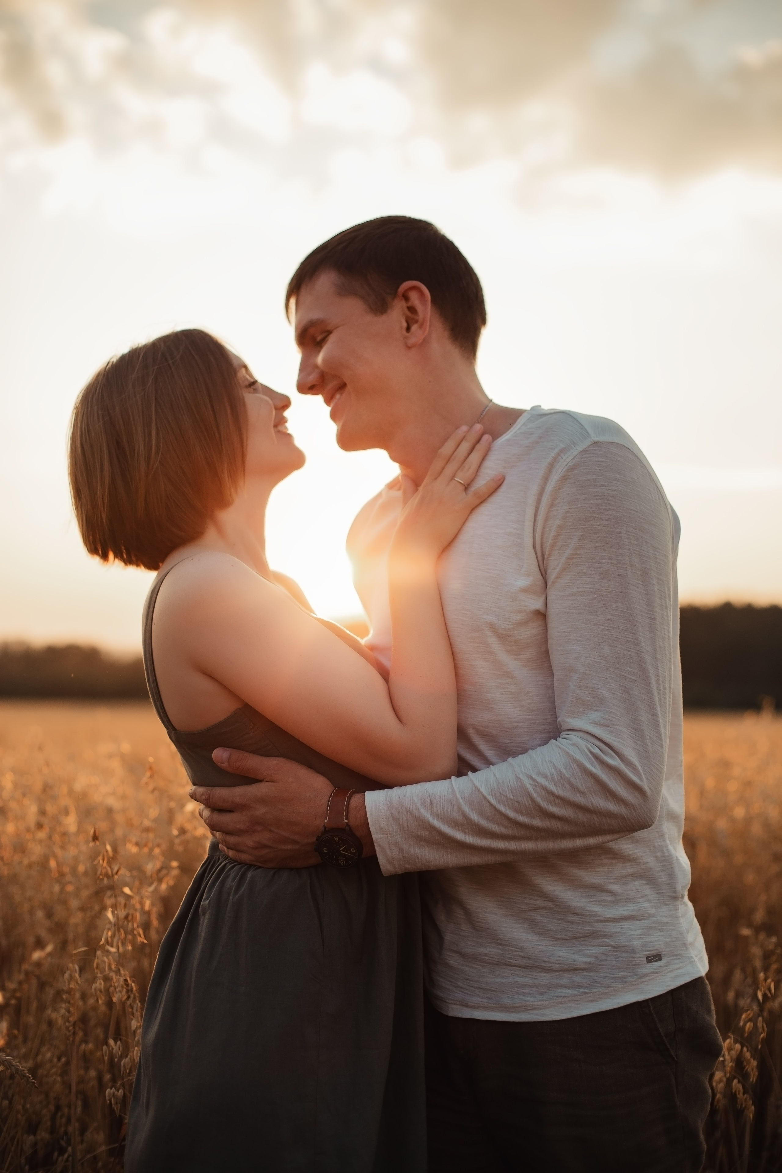 Семейная фотосессия в поле. Фотограф Анна Лазарева