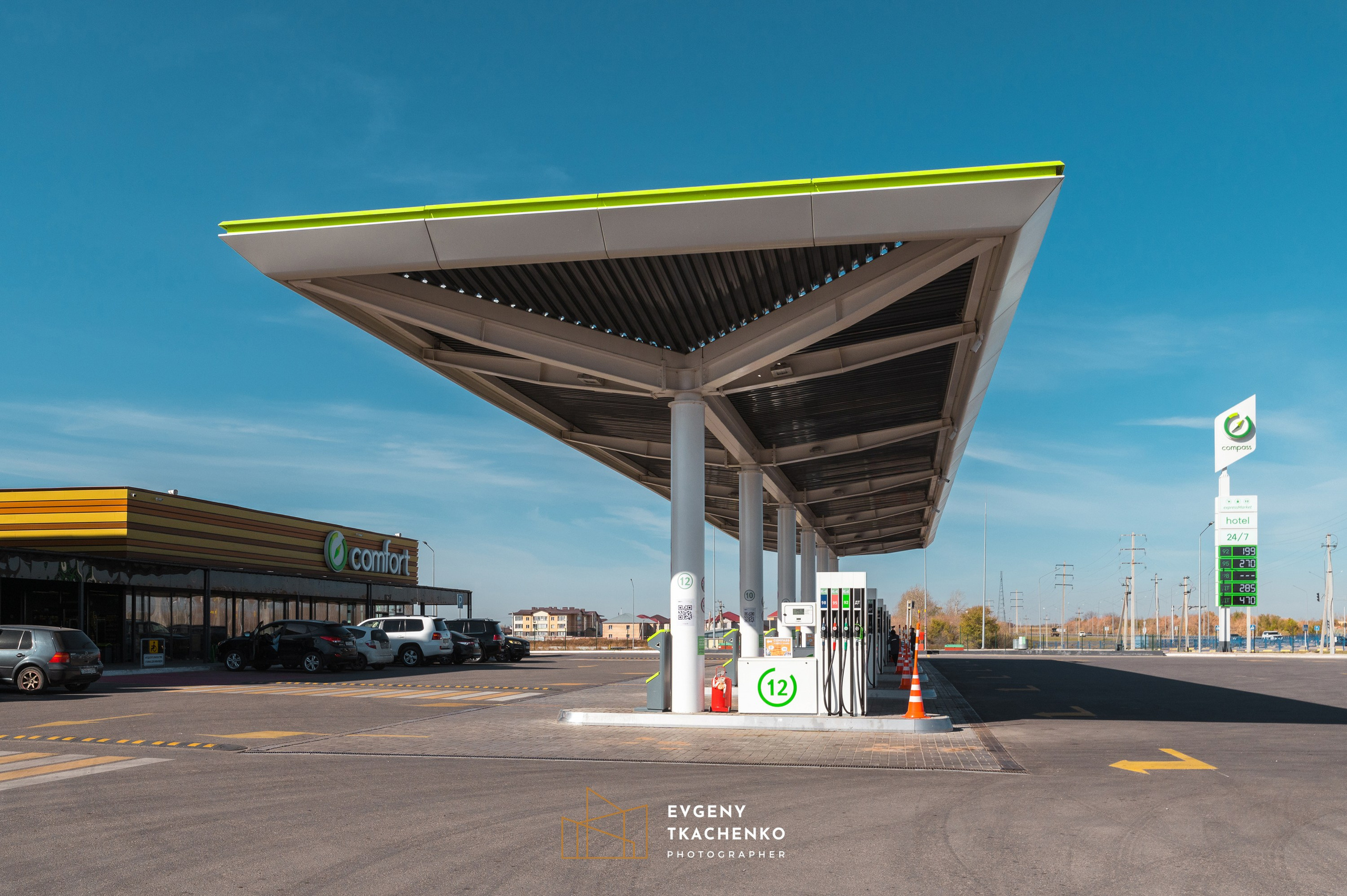 АЗС Compass. Архитектурный и интерьерный фотограф в Казахстане