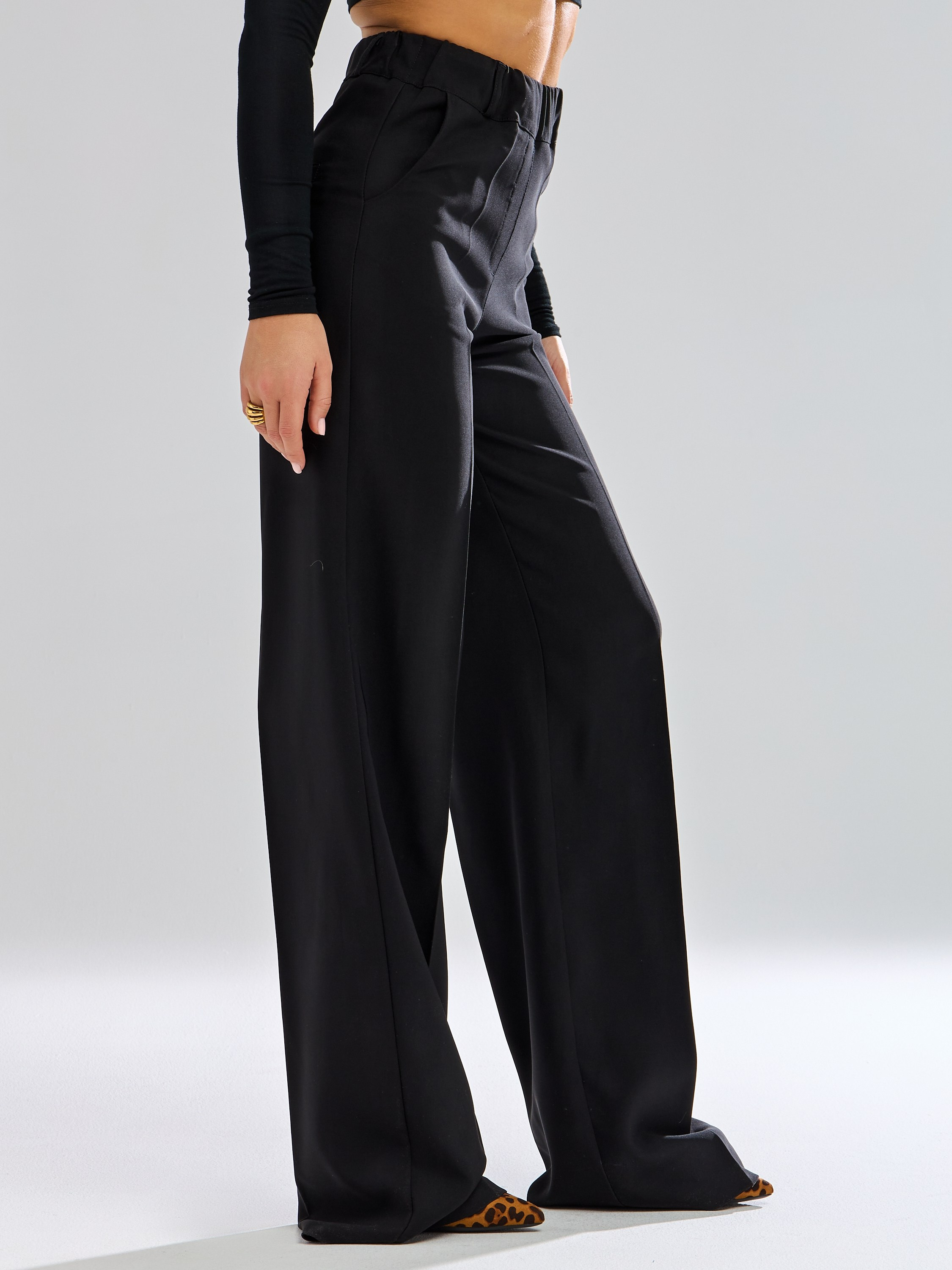 Брюки широкие из трикотажа. Главная