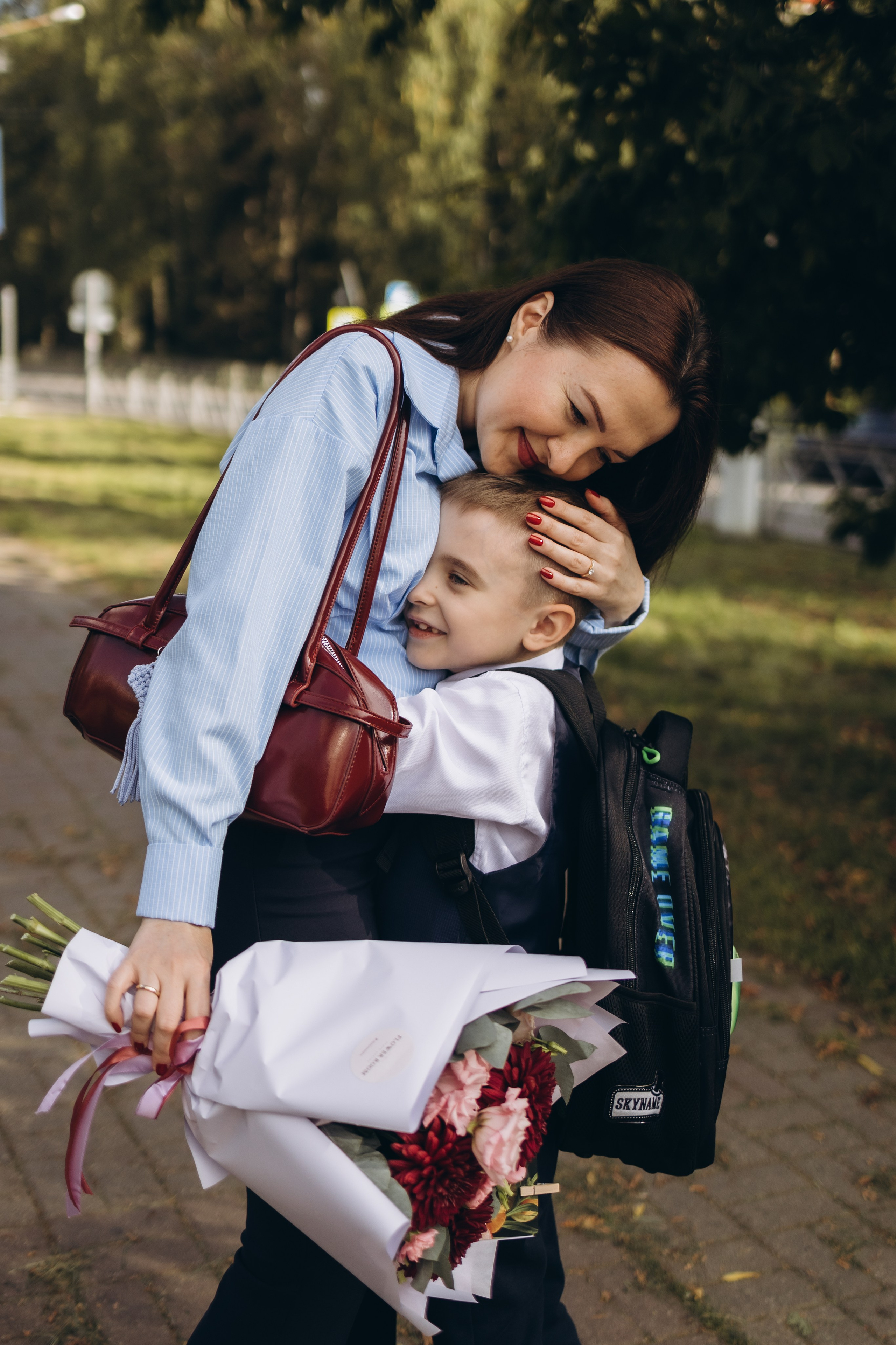 Первая школьная фотография Димули (1.09.2025 г.) г. Обнинск (Калужская обл.). Надежда Стар семейный и церковный фотограф в Жукове и Калужской области