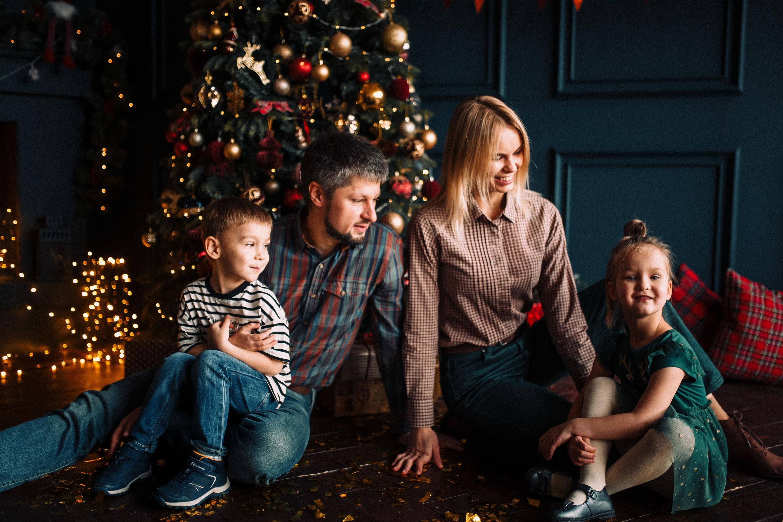 Семейная новогодняя. Свадебный и семейный фотограф Москва Екатерина Верижникова