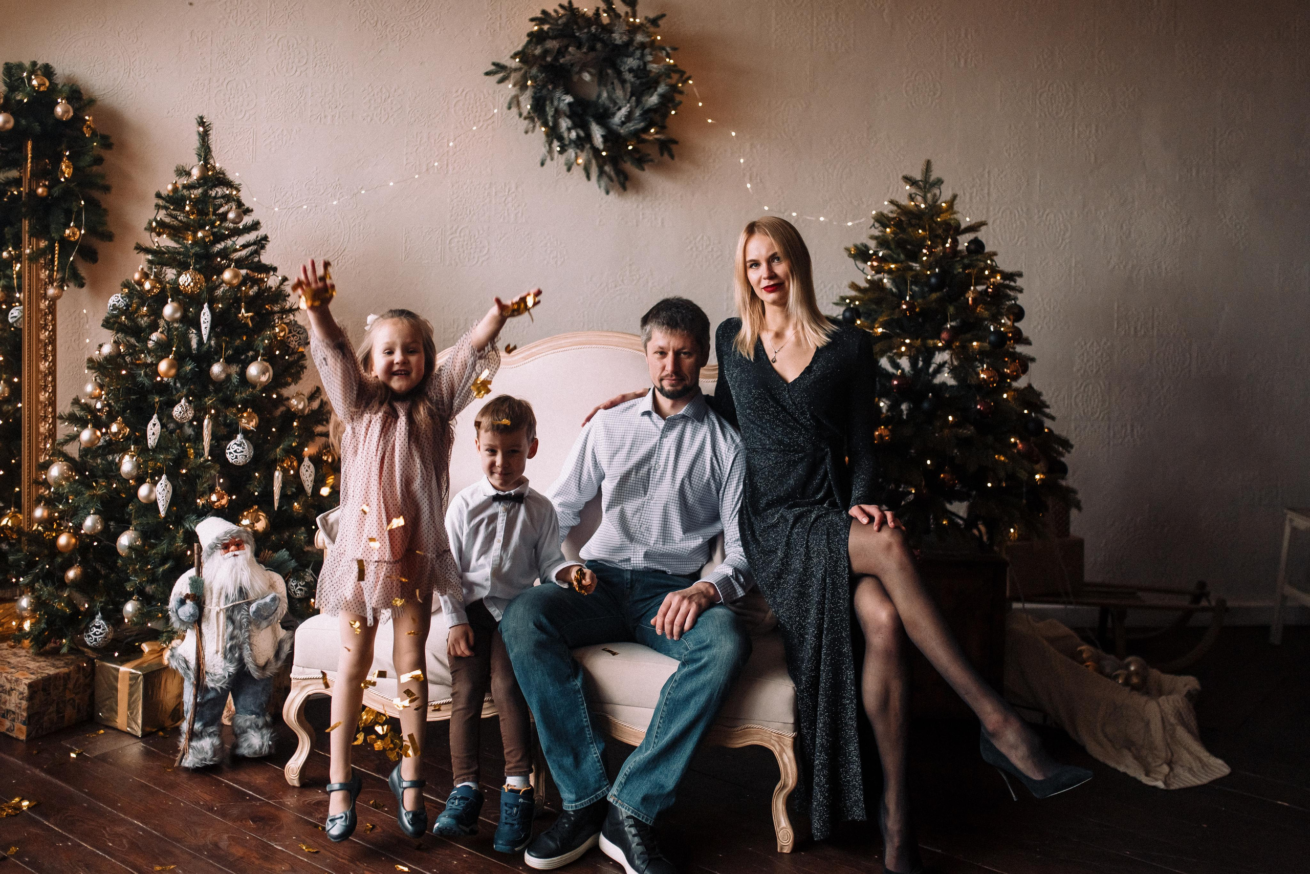 Семейная новогодняя. Свадебный и семейный фотограф Москва Екатерина Верижникова